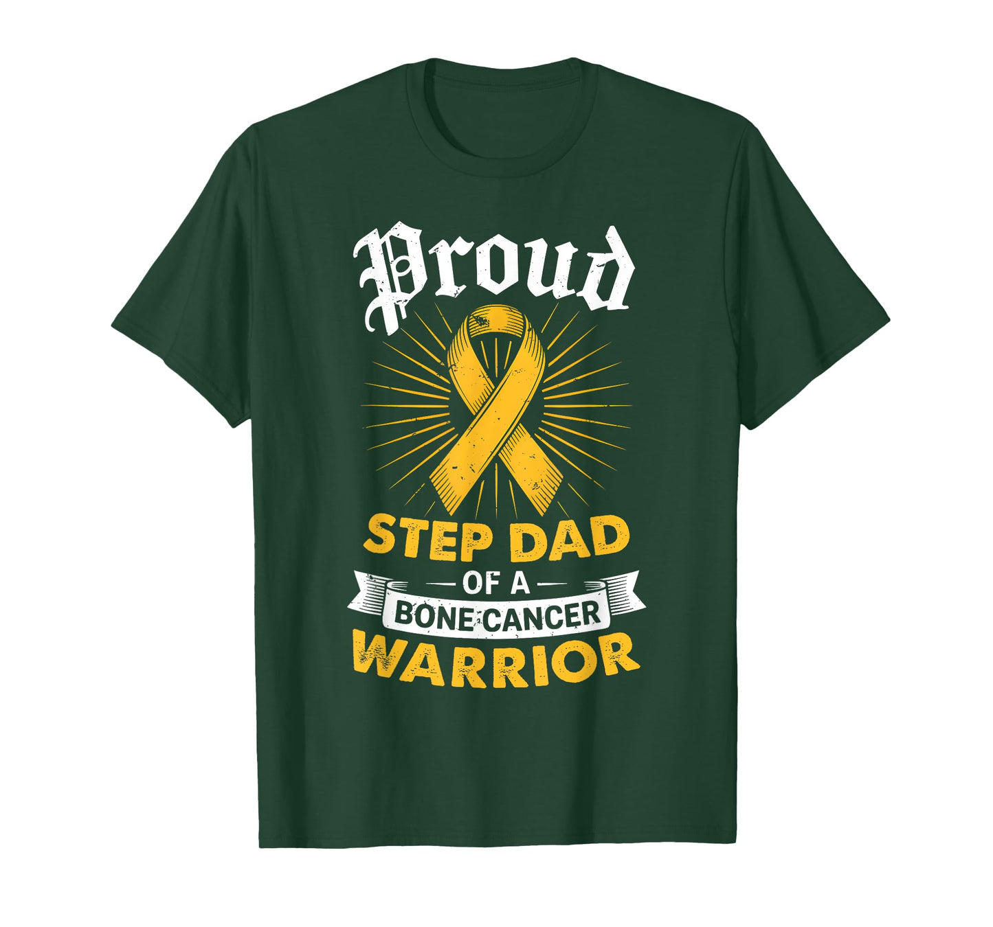 Proud Step Dad of a Bone Cancer Warrior Step Child Awareness T-Shirt