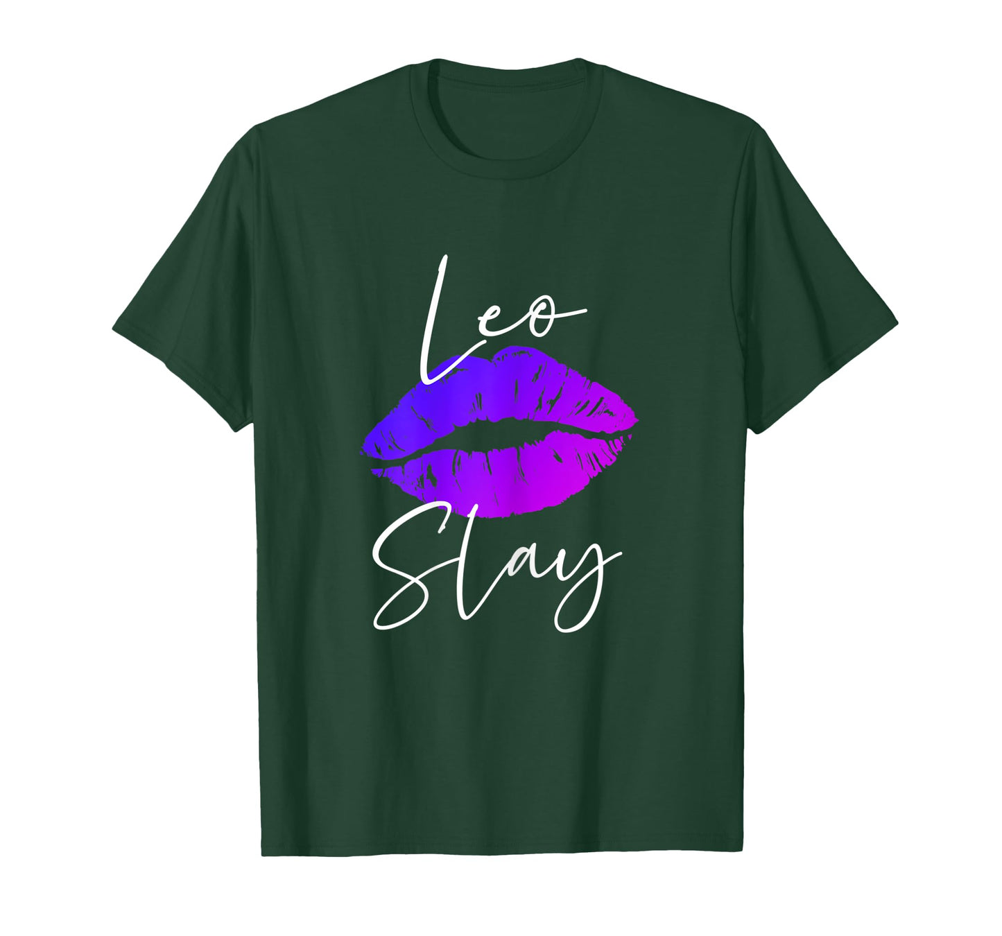 Womens Leo Slay Lipstick Lips Birthday for Women's T-Shirt