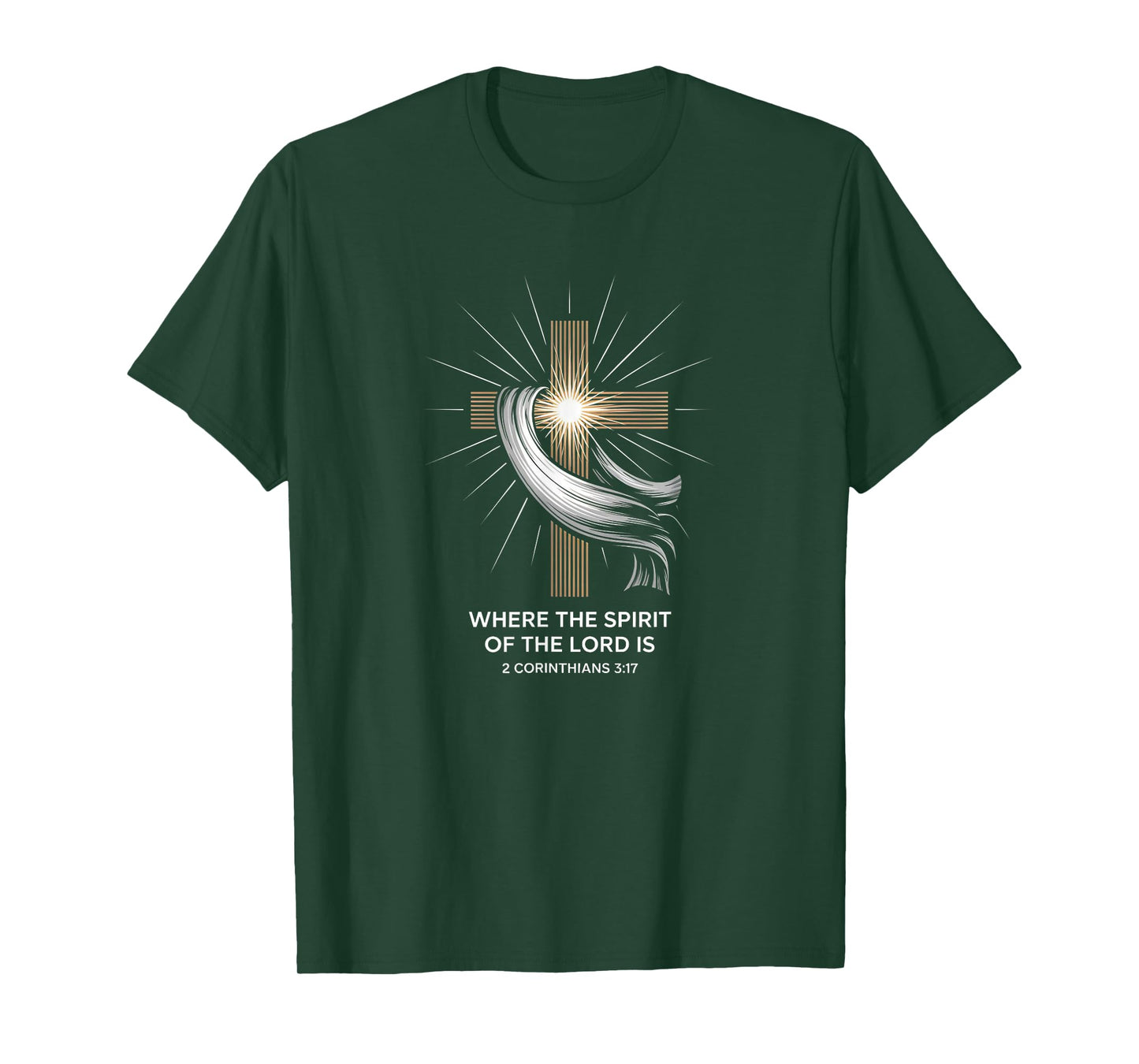Spirit of The Lord Cross 2 Corinthians 3:17 Freedom T-Shirt