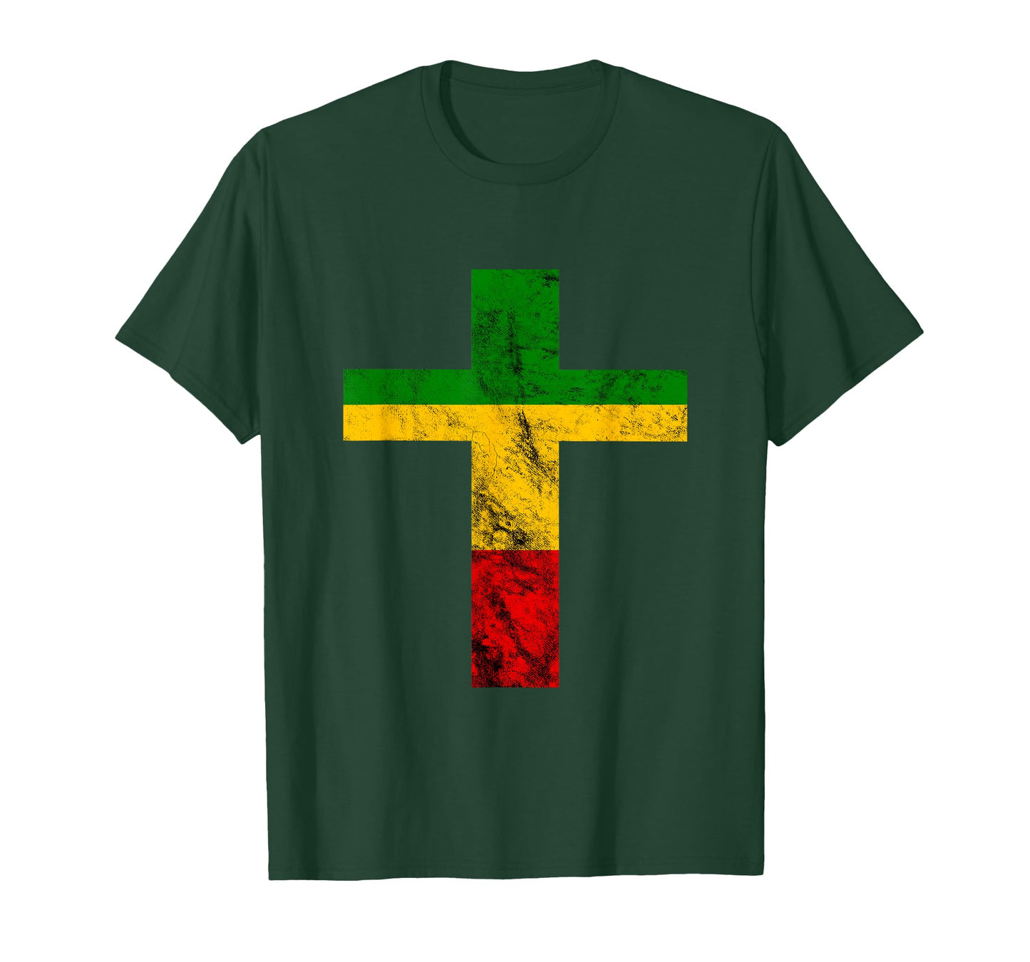 Rasta Reggae Jesus Cross Faith Rastafari Roots Reggae Lover T-Shirt