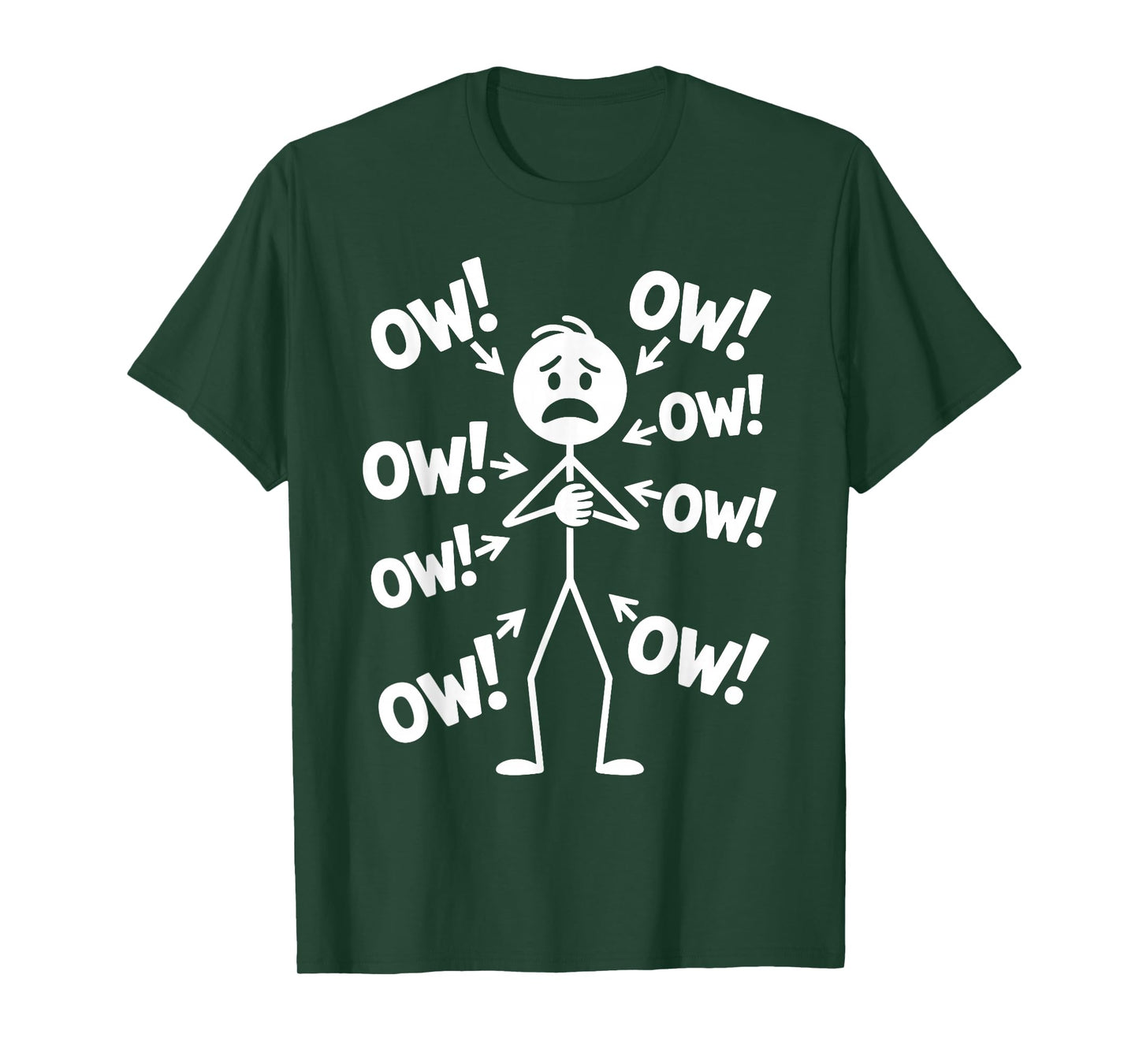 Funny Ow Ow Ow Ow Stick Figure Character T-Shirt