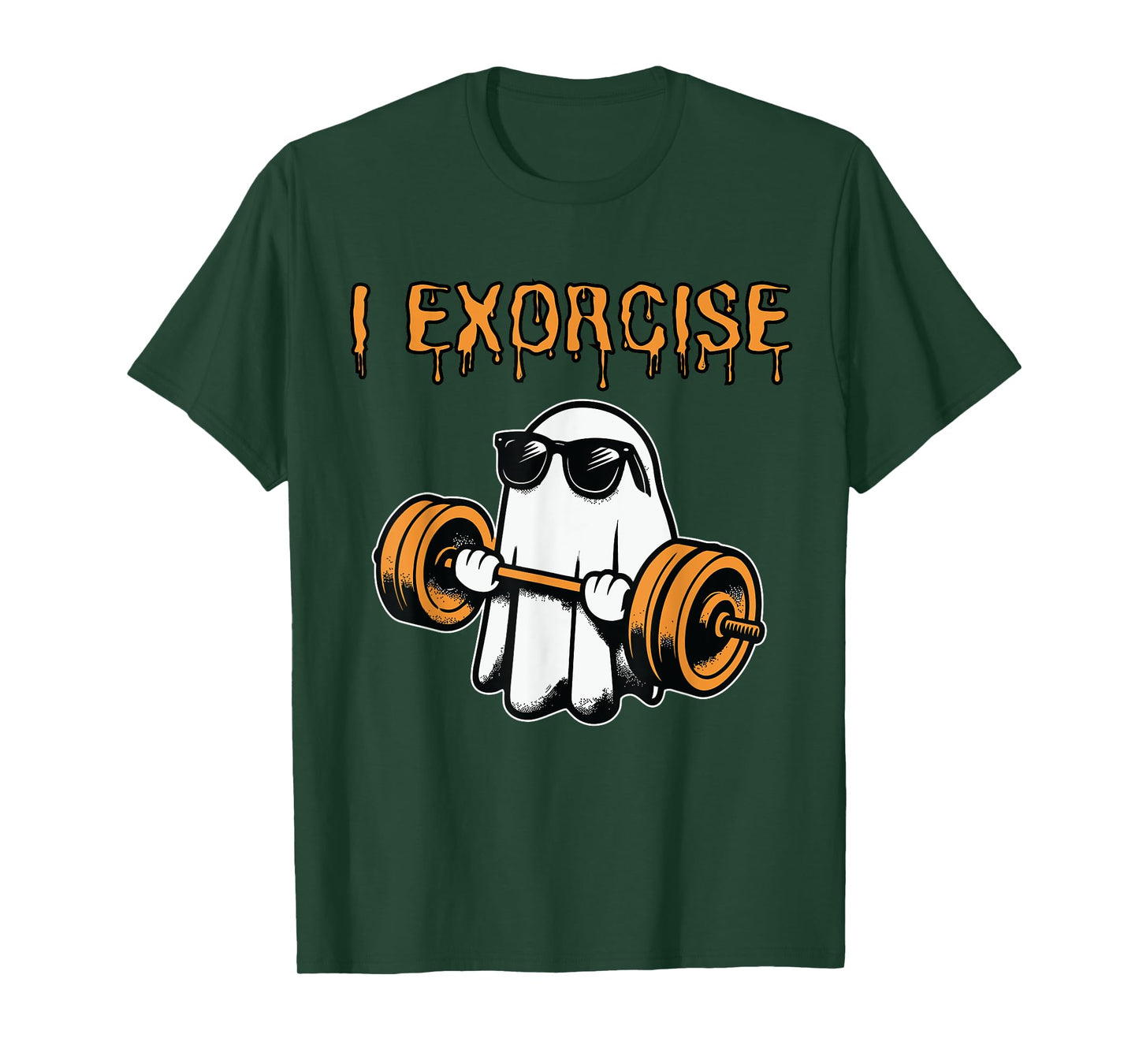 ghost I exorcise funny gym exercise workout spooky Halloween T-Shirt