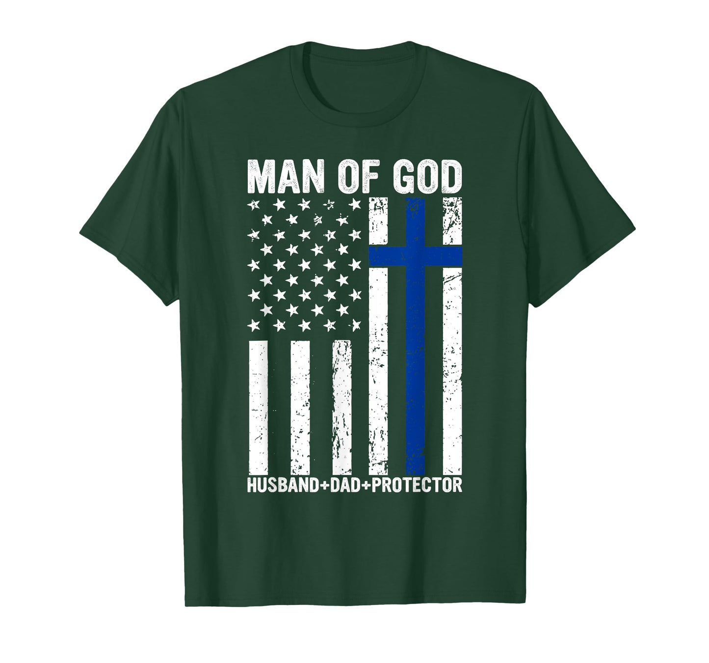 Christian Lovers Man of God Dad Jesus Faith Man of God Dad T-Shirt