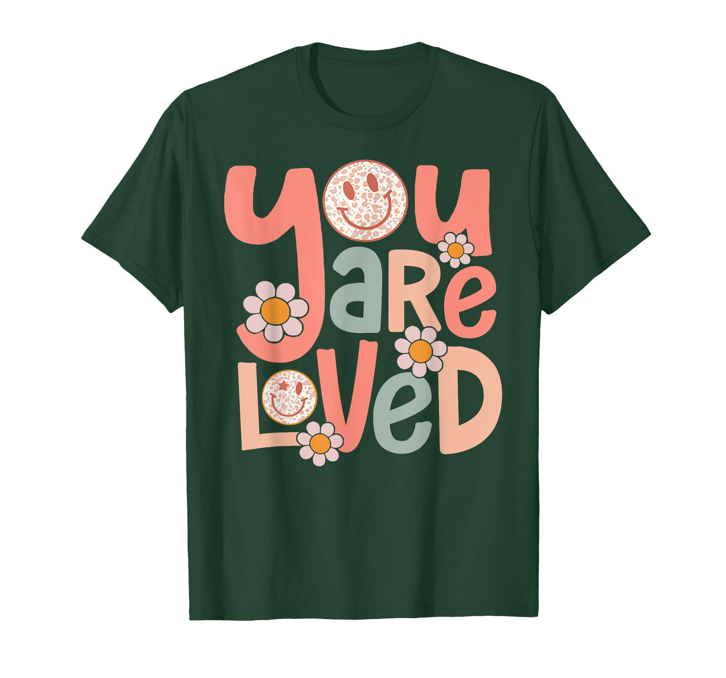 Retro You Are Loved Motivational Inspiration Positive Vibes T-Shirt