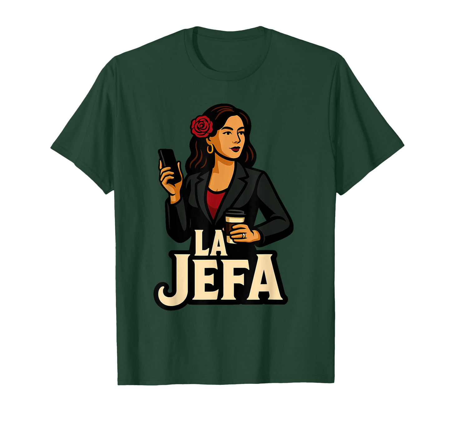 La Jefa The Boss in Spanish Funny Mexican Quote T-Shirt
