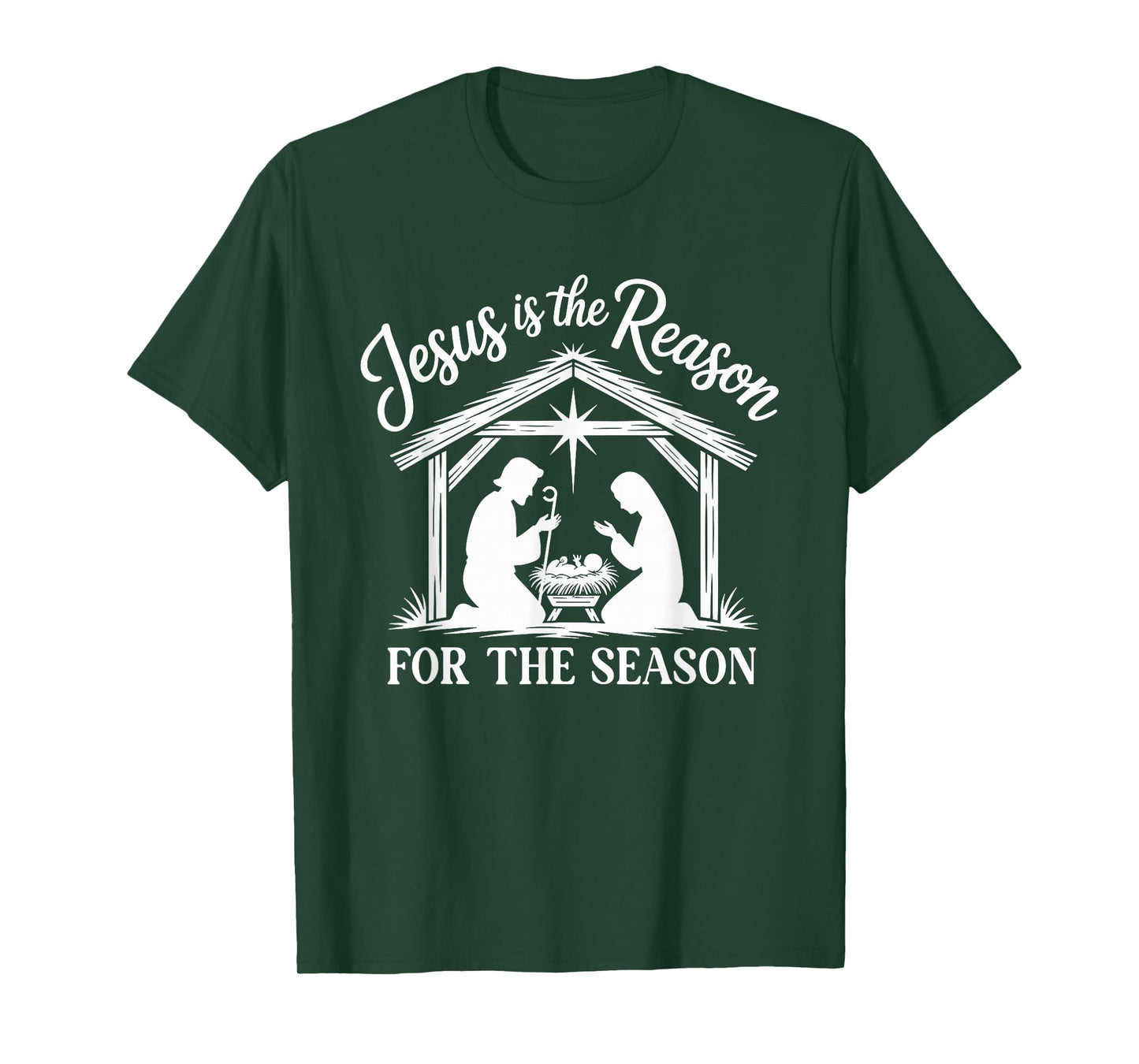 Jesus is The Reason Nativity Christmas Design T-Shirt