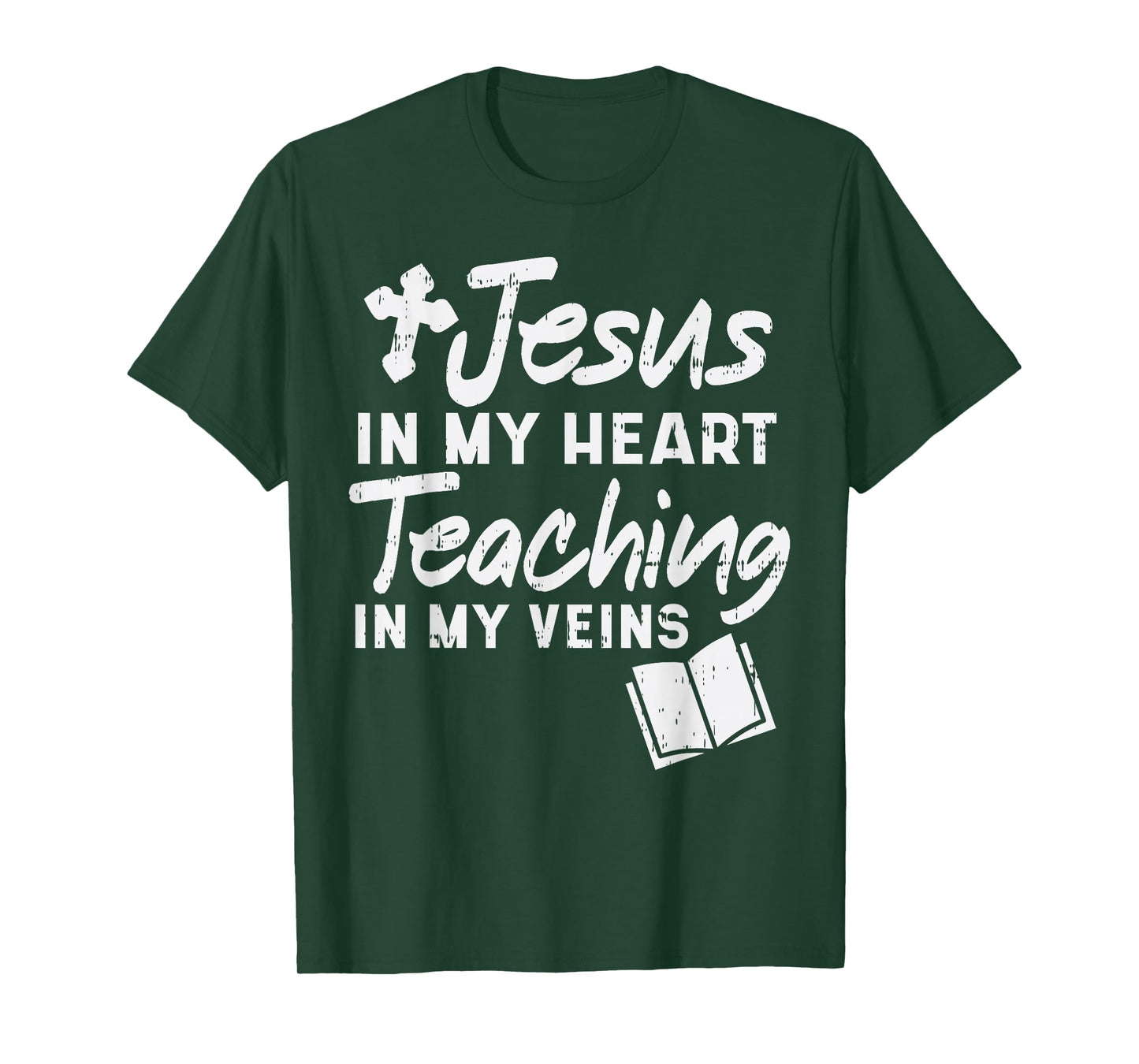 Jesus Heart Teaching Veins Teacher God Faith Christian Gift T-Shirt