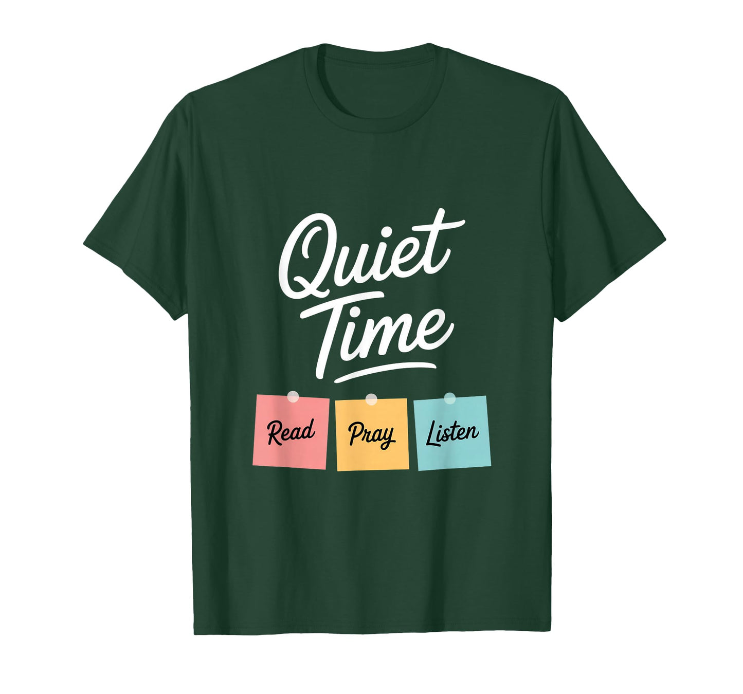 Quiet Time Read Pray Listen Christian Devotional T-Shirt