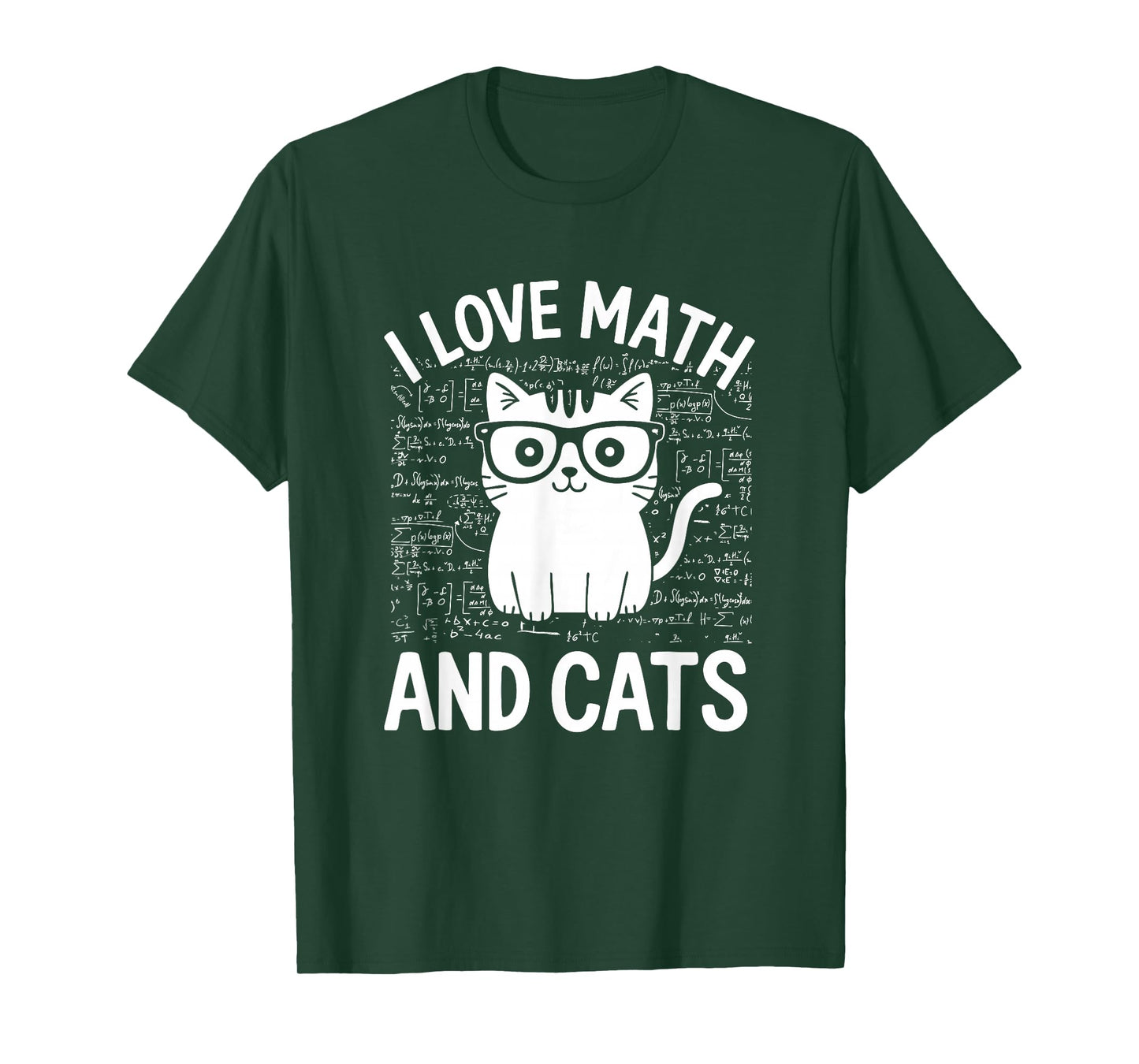 Funny Math And Cats Apparel for Teachers Students Cat Lovers T-Shirt