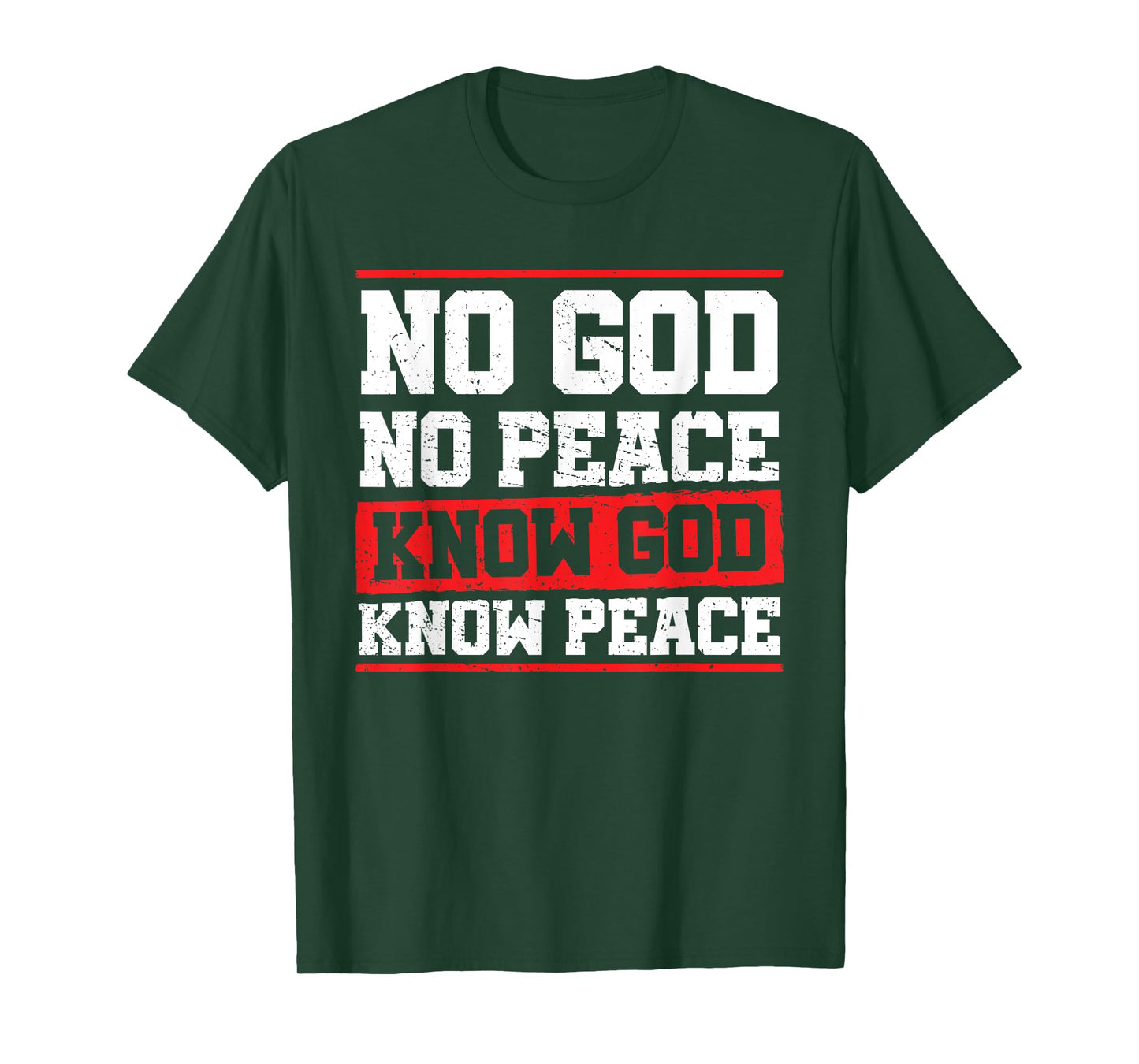 No God No Peace Bible Verse Christian Faith Jesus Christ T-Shirt
