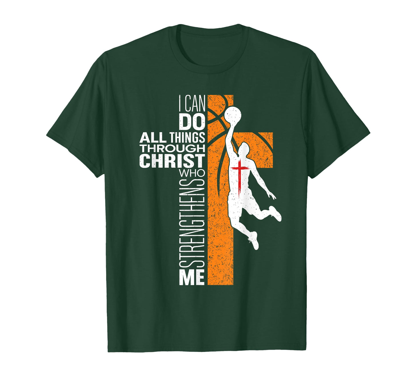 Philippians 4:13 Christian Basketball Religious Bible Verse T-Shirt