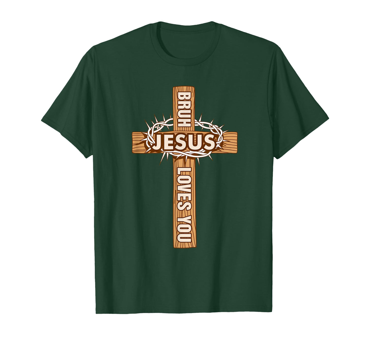 Religious Christian Boys Teens Kids Bruh Jesus Loves You T-Shirt