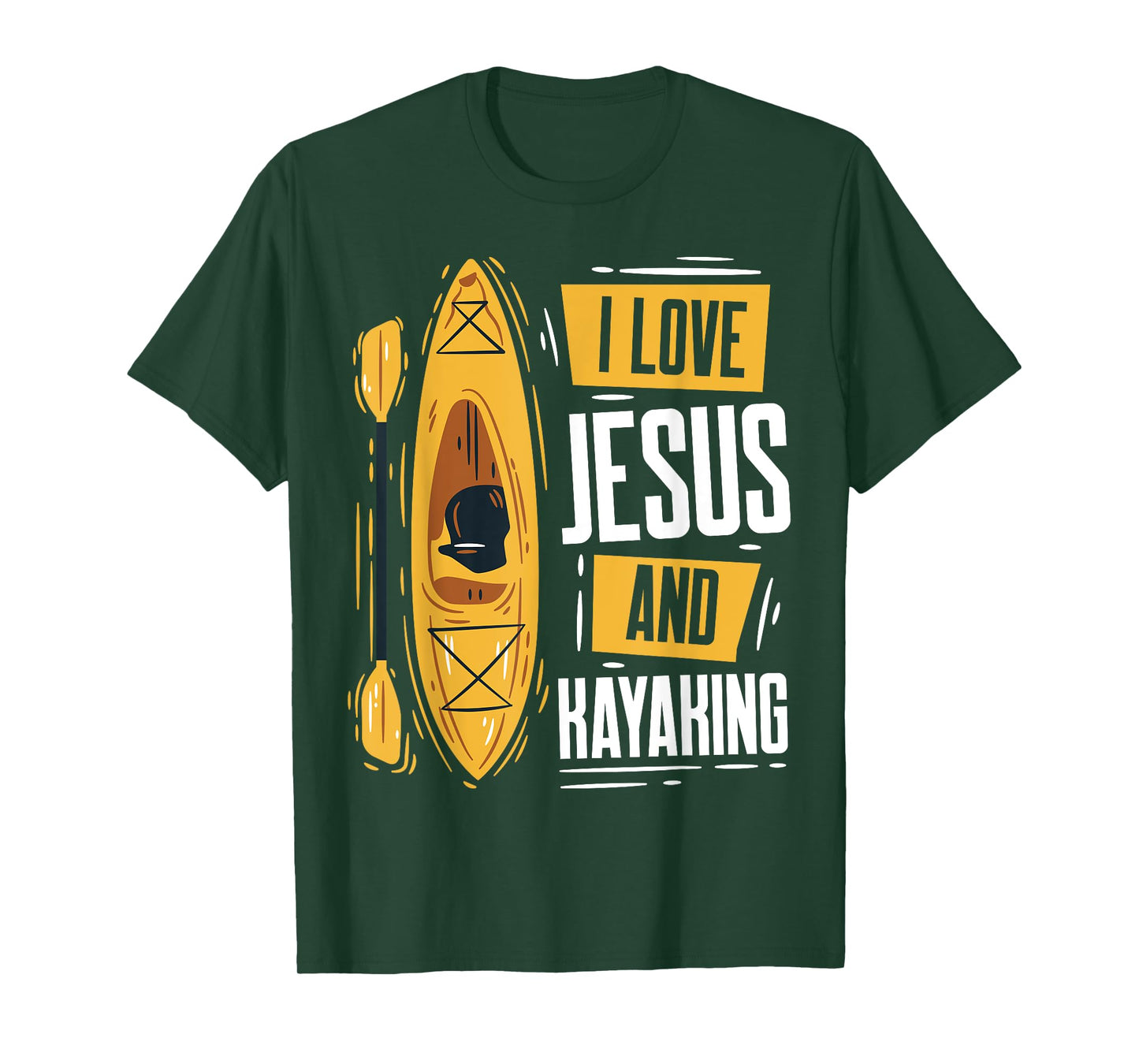 Kayaking Lover Christian Protestant Religion Faith Jesus T-Shirt