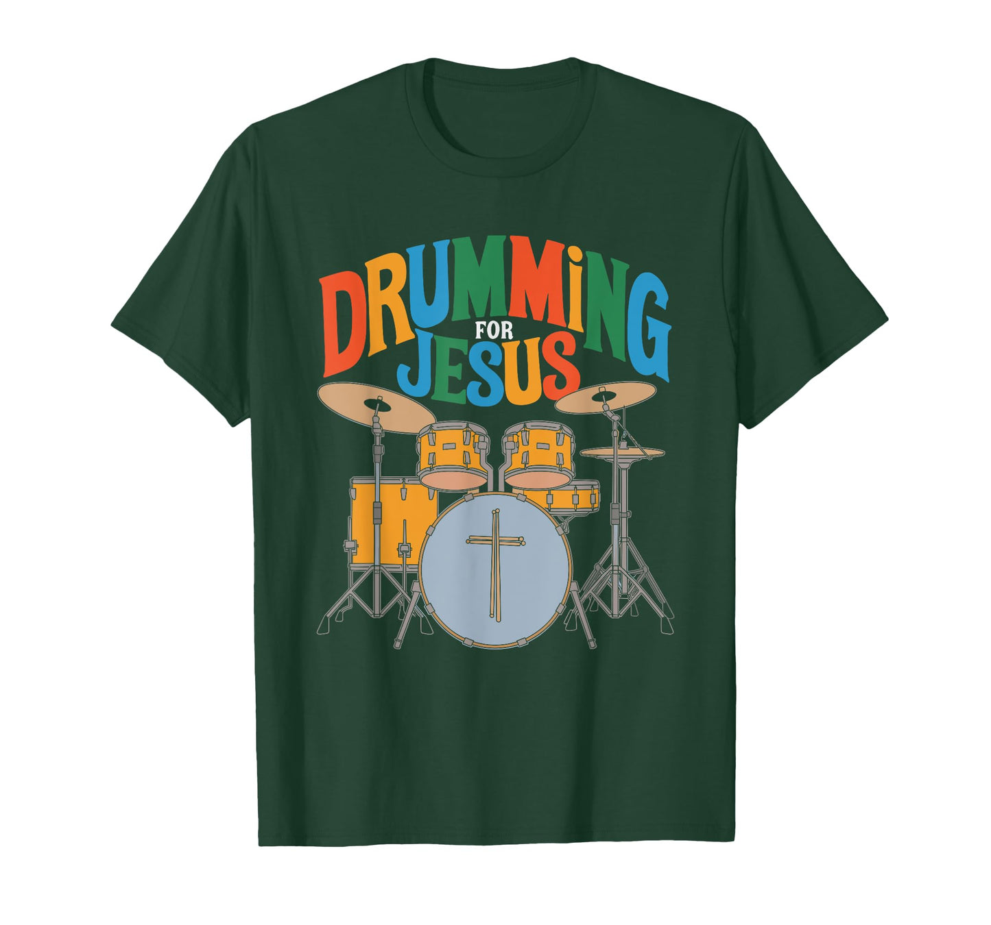 Drumming For Jesus, Drums Percussionist And Drummer Drumming T-Shirt