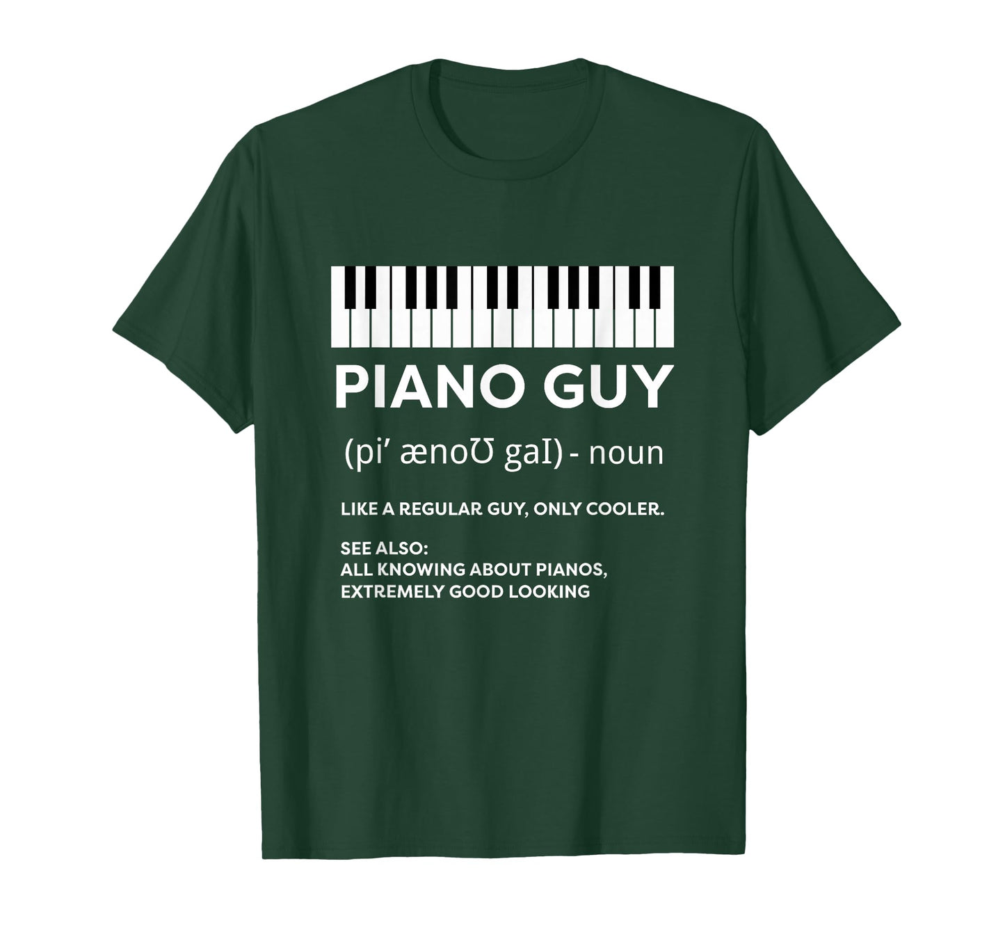 Piano Guy Shirt Pianist Man Keyboard Player Funny Definition T-Shirt