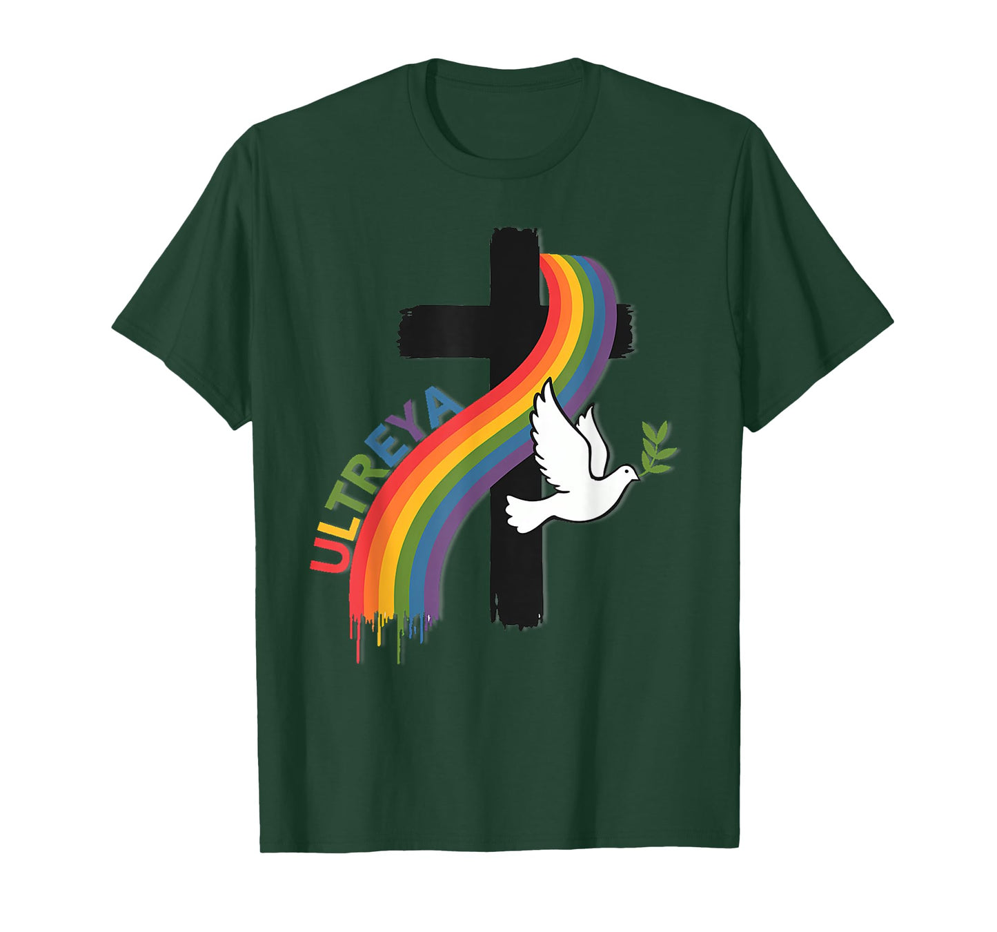 DeColores Cursillo Rainbow Rooster Catholic T-Shirt