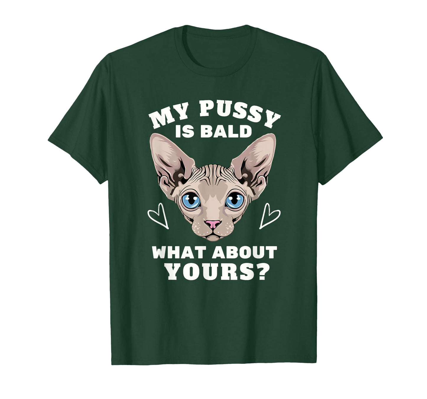 My Pussy Is Bald Adult Humor Funny Dirty Pun Joke T-Shirt