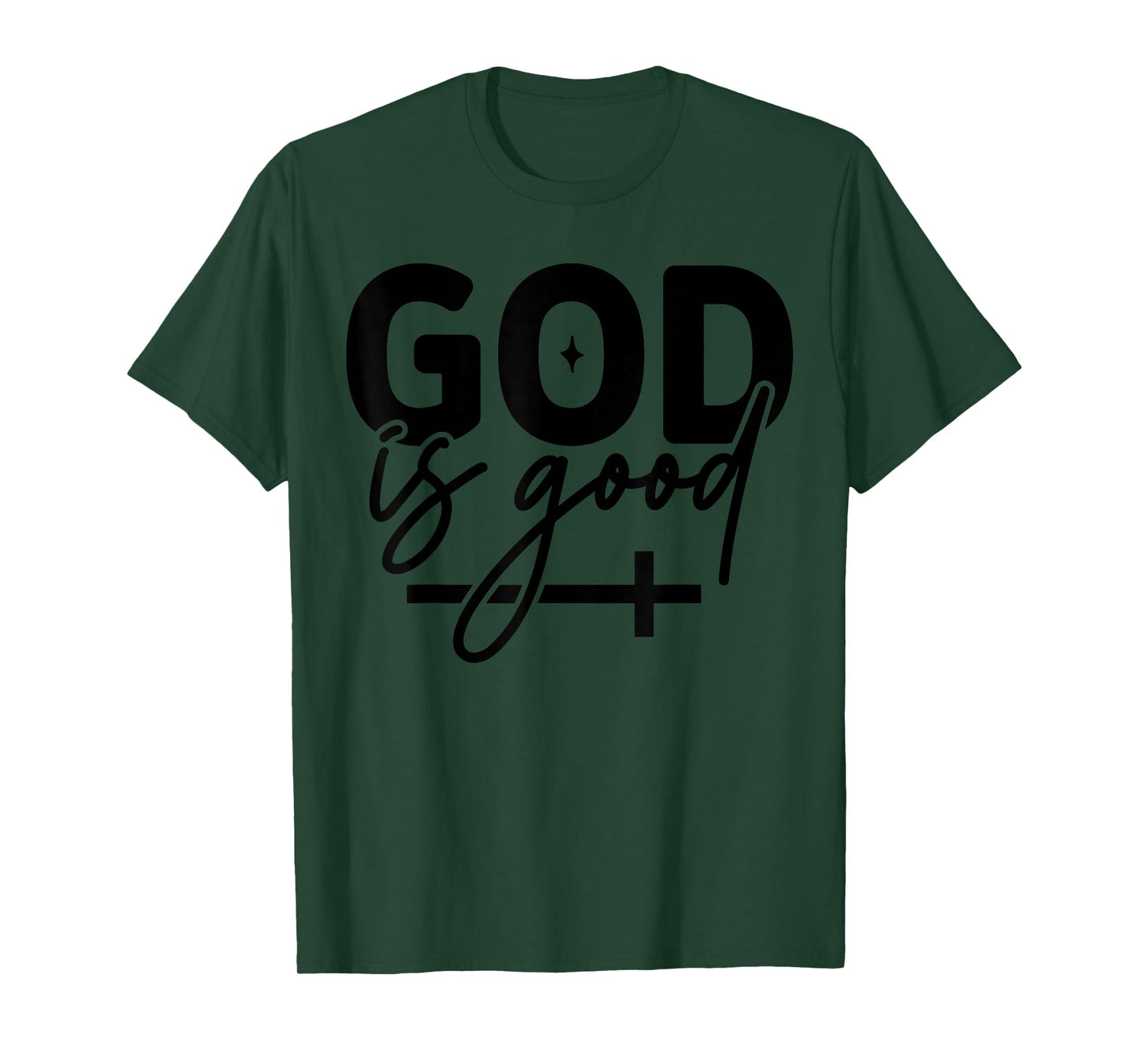 Retro God is Good Christian - Religious Gospel Faith Cross T-Shirt