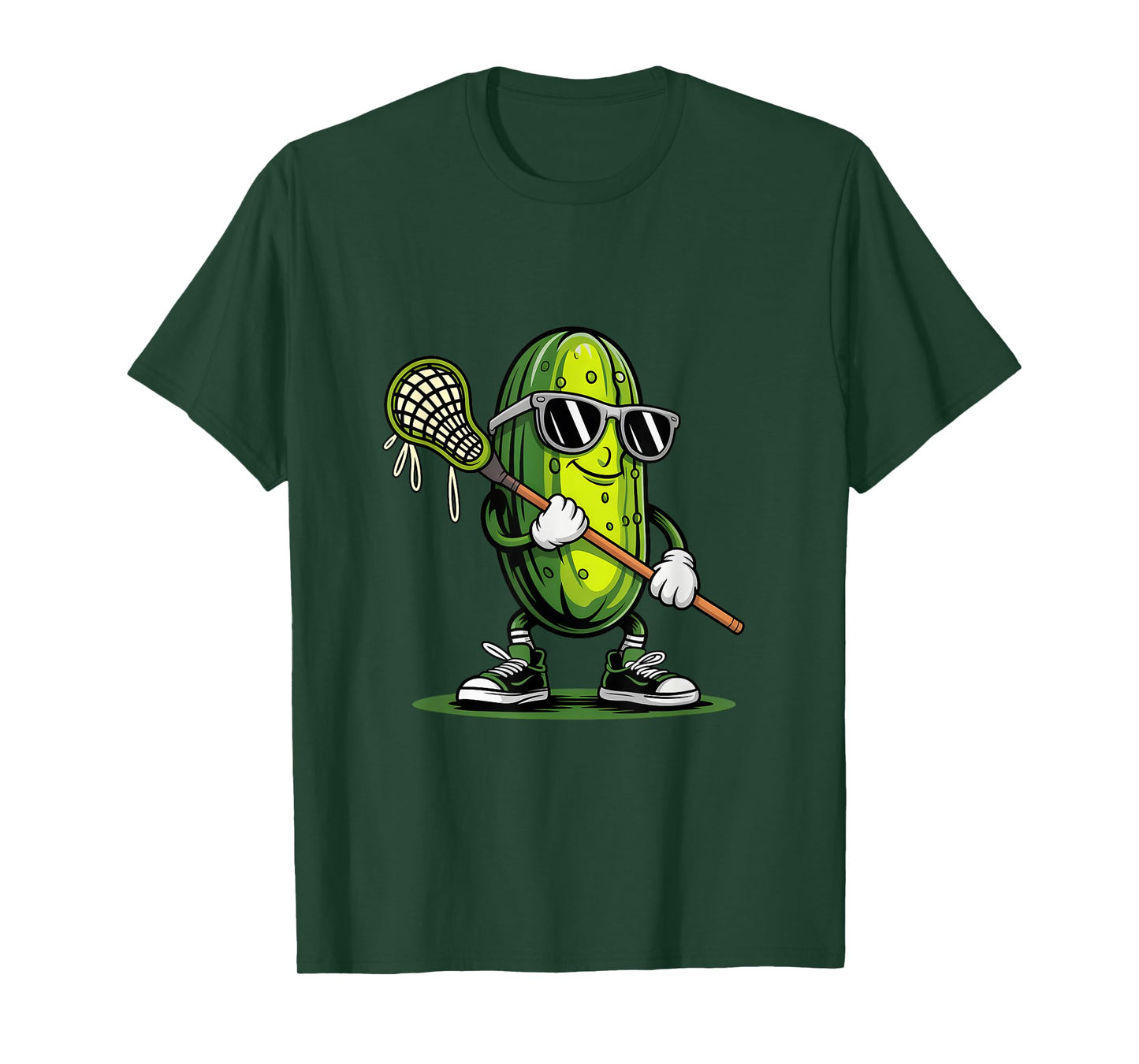 Pickle Playing Lacrosse Funny Sports For Boys Men Women T-Shirt