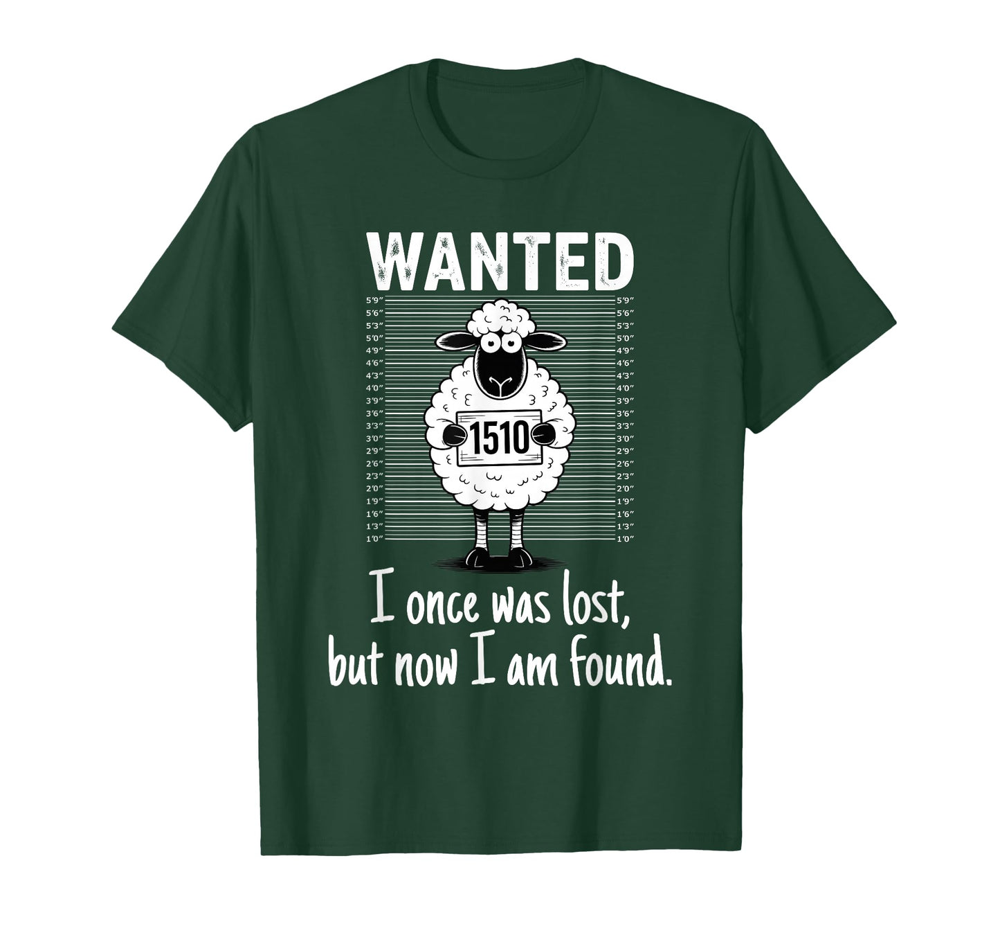 I Once Was Lost But Now I Am Found Bible Verse Christian T-Shirt