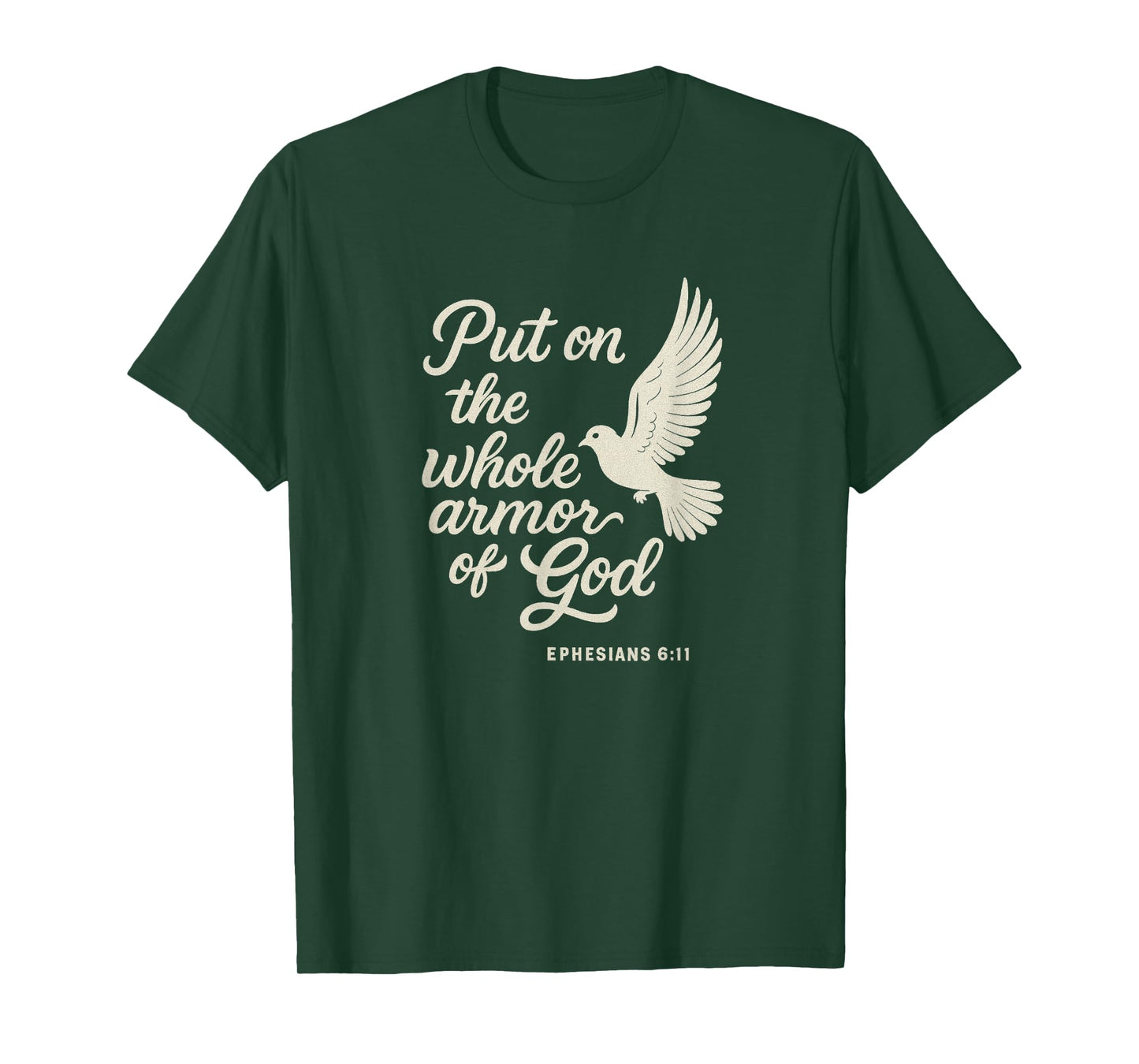 Ephesians 6:11 Christian Themed Bible Verse Design T-Shirt
