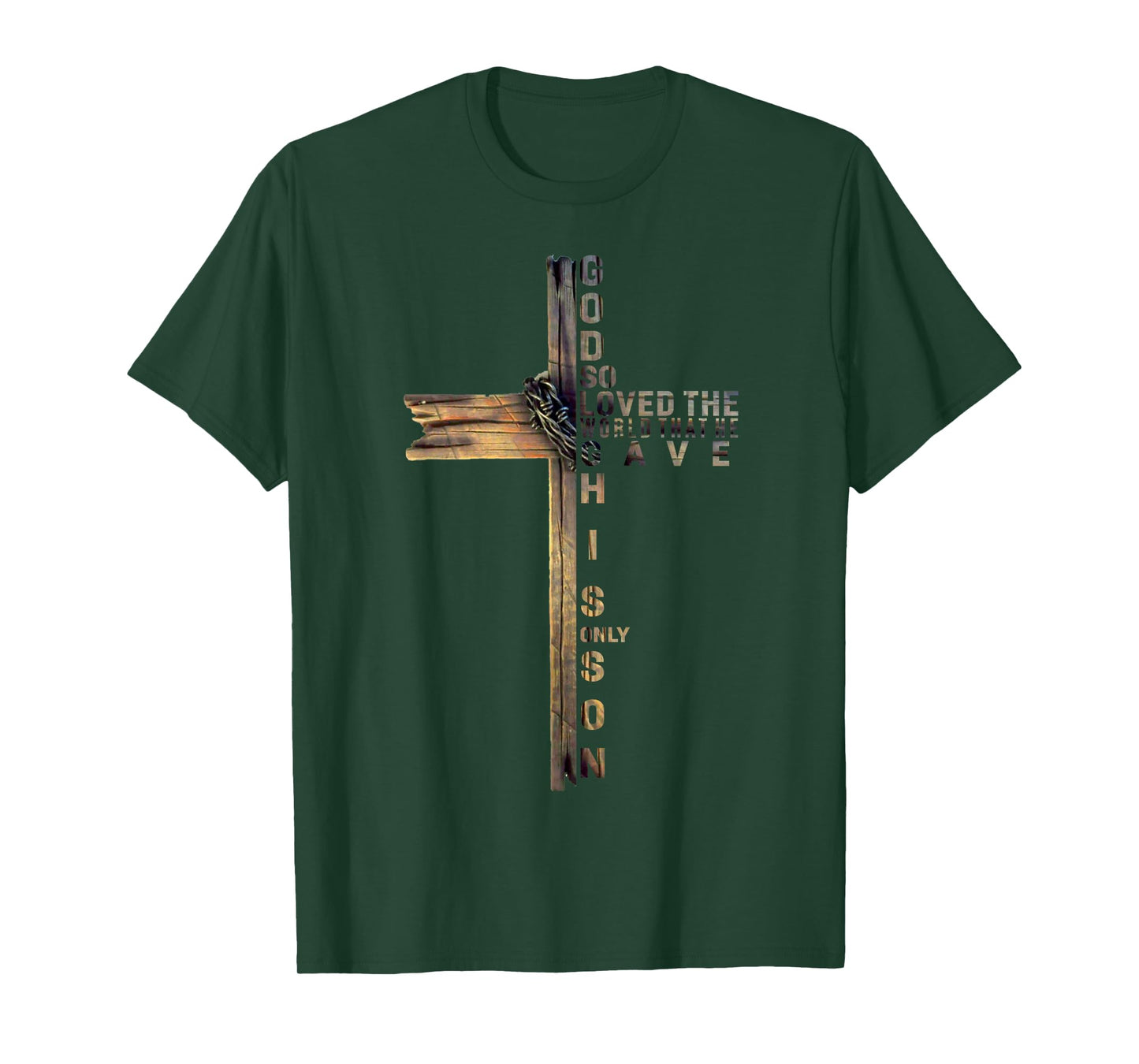 John 3:16 Christian Cross Bible Shirt Christian Quote Gift T-Shirt