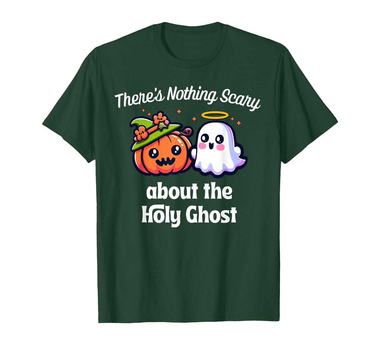 Christian Holy Ghost Halloween Nothing Scary Christian Jesus T-Shirt