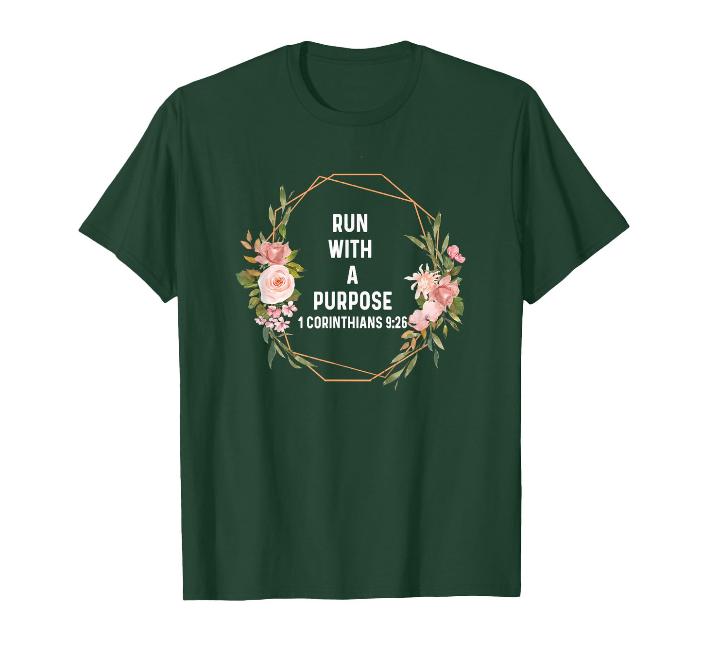 1 Corinthian 9:26 God Jesus Run Runner Running Purpose T-Shirt