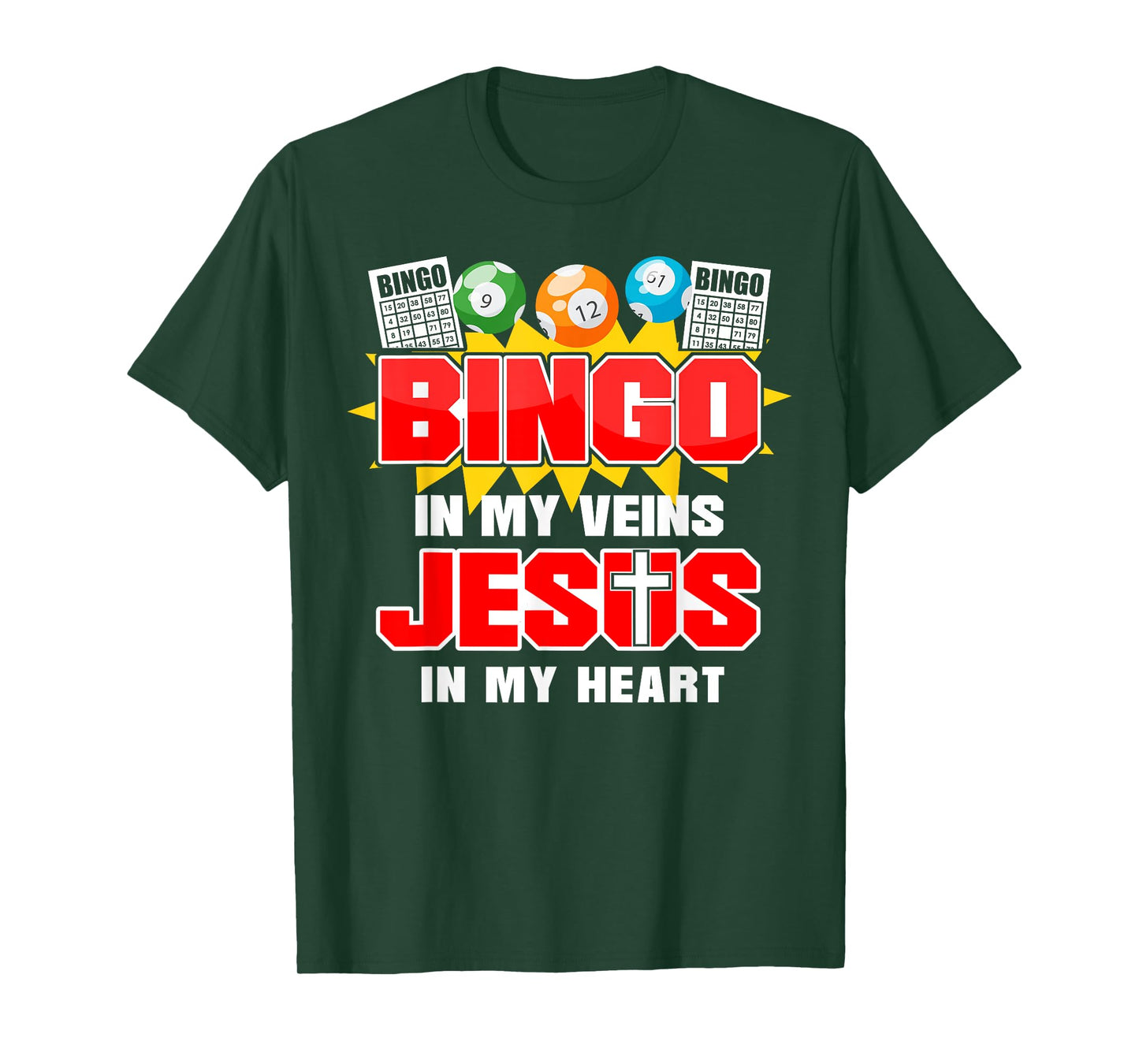 Bingo Player Jesus Faith Christian Bingo In My Veins Jesus T-Shirt