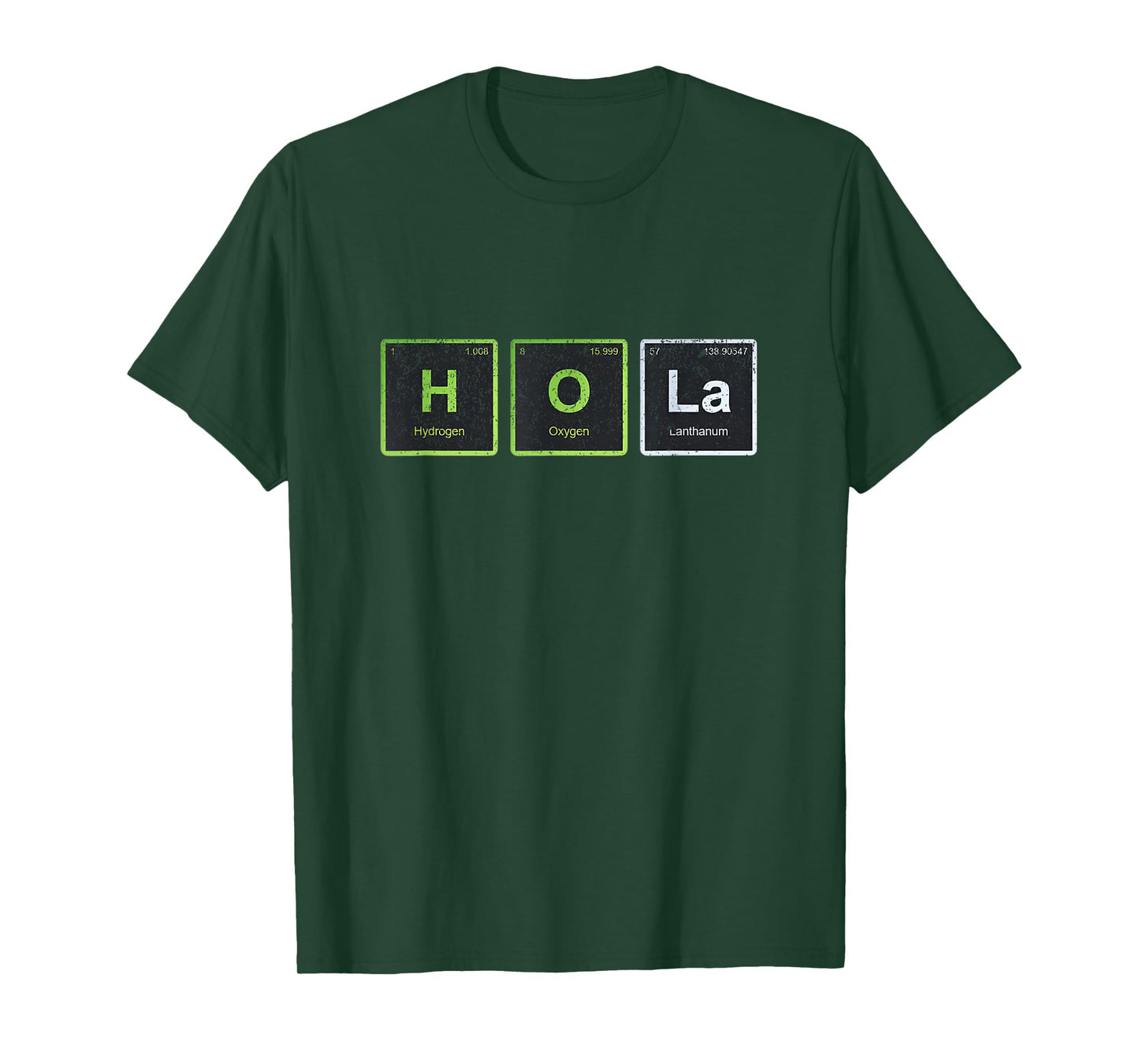 Hola Spanish Hi Hello Chemical Element Funny T-Shirt