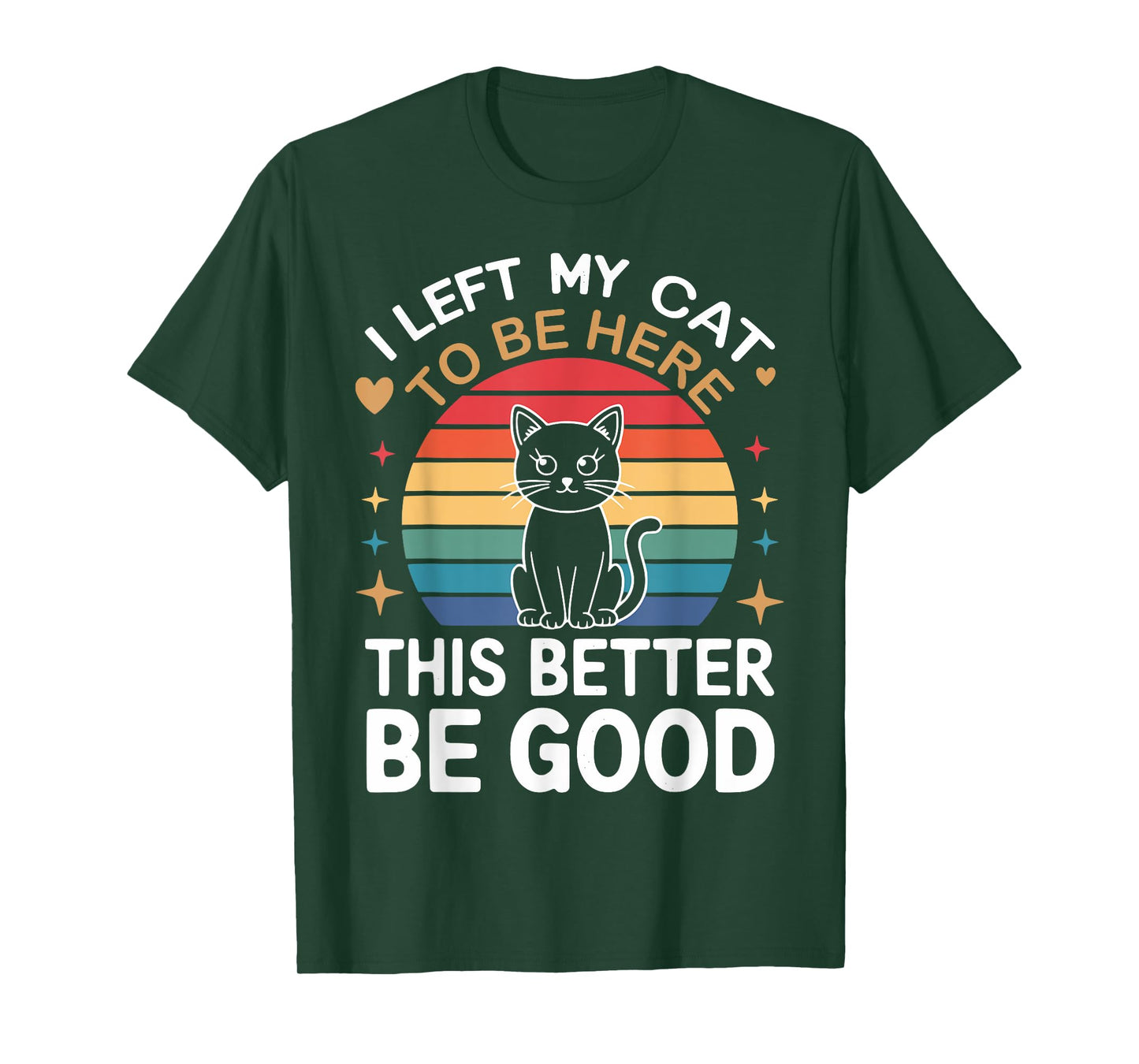Retro I Left My Cat To Be Here This Better Be Good Tee T-Shirt
