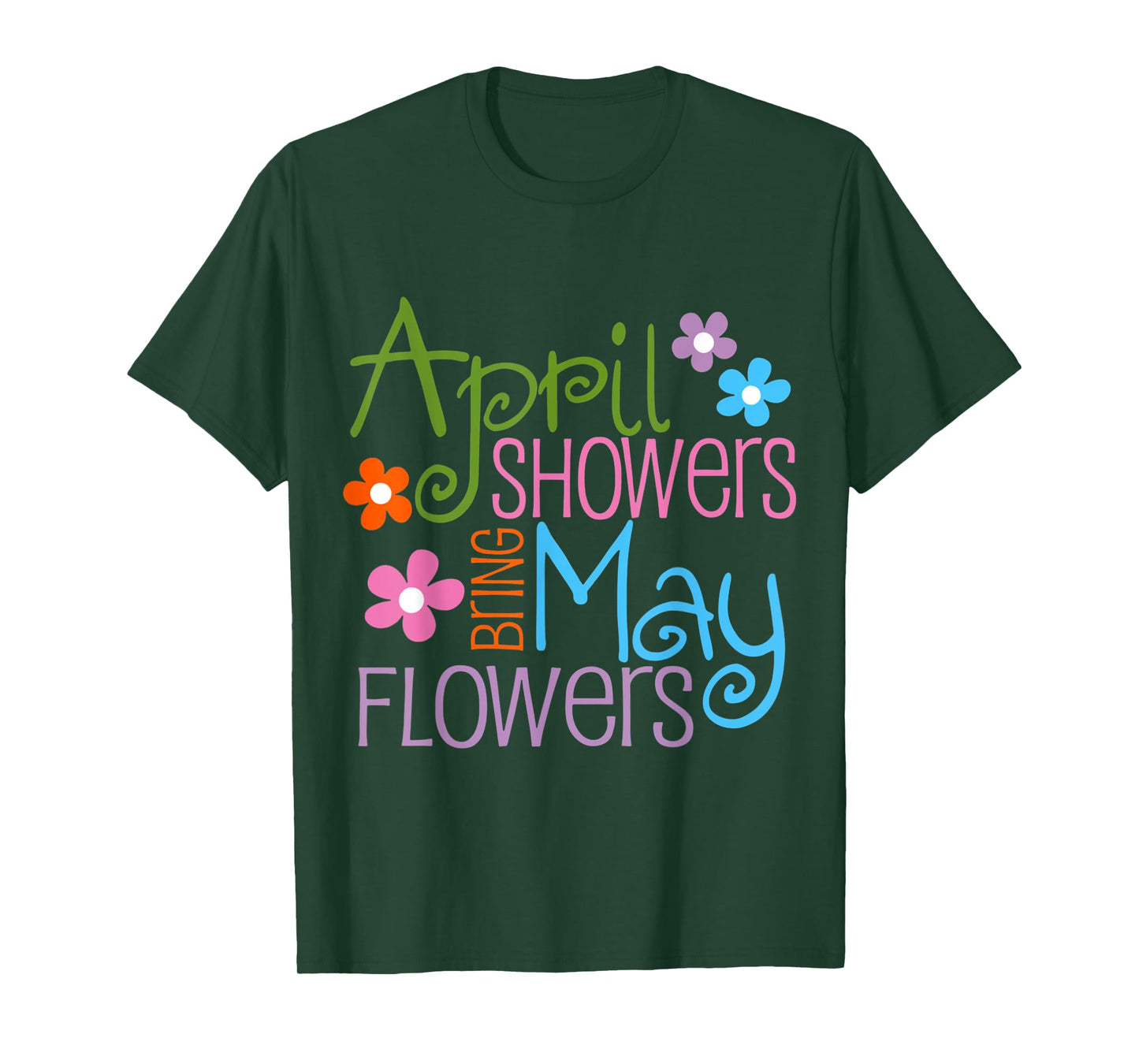 April Showers Bring May Flowers Spring Flowers after Raining T-Shirt