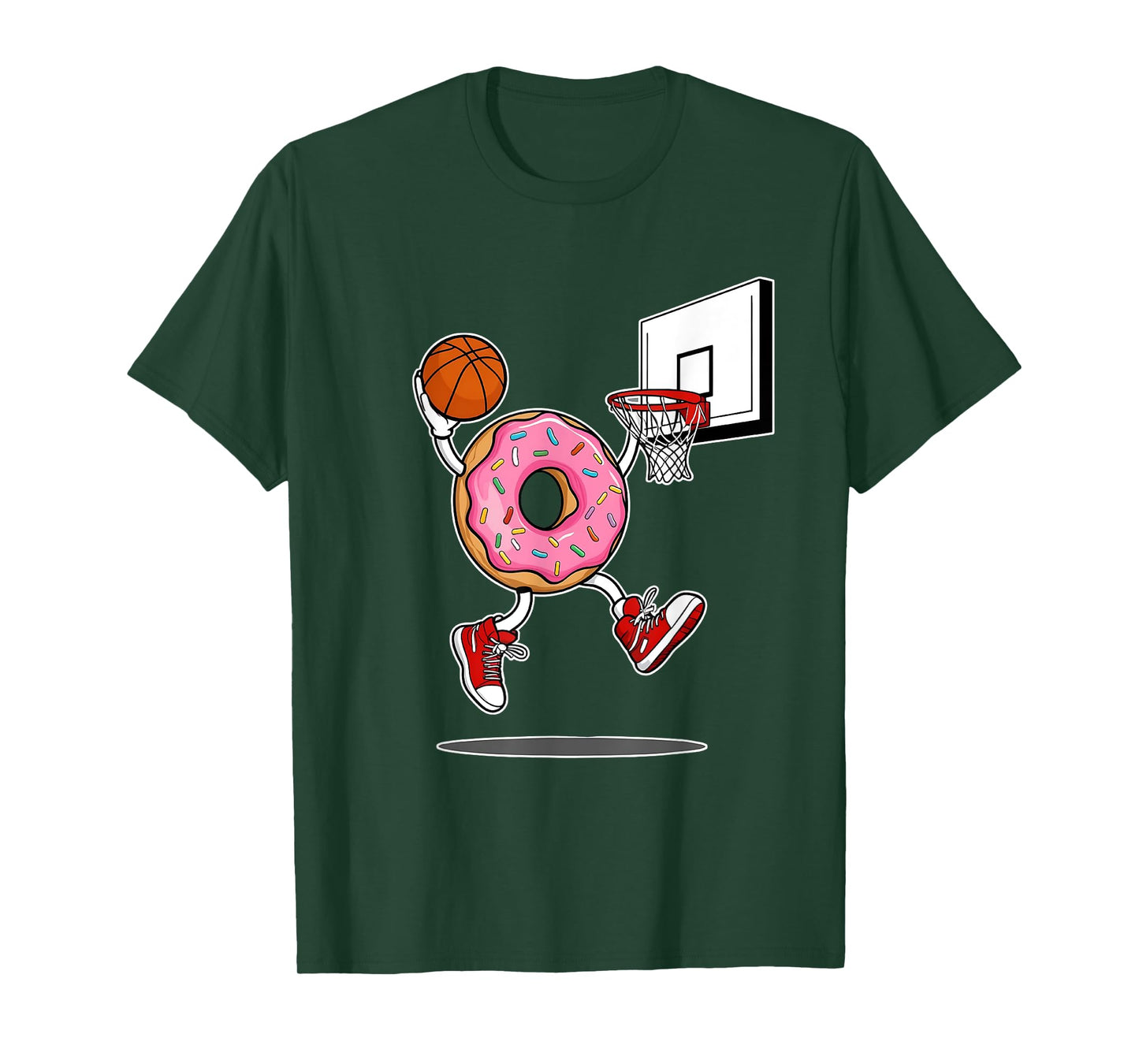Donut Dunking Basketball Funny Food Sports design T-Shirt