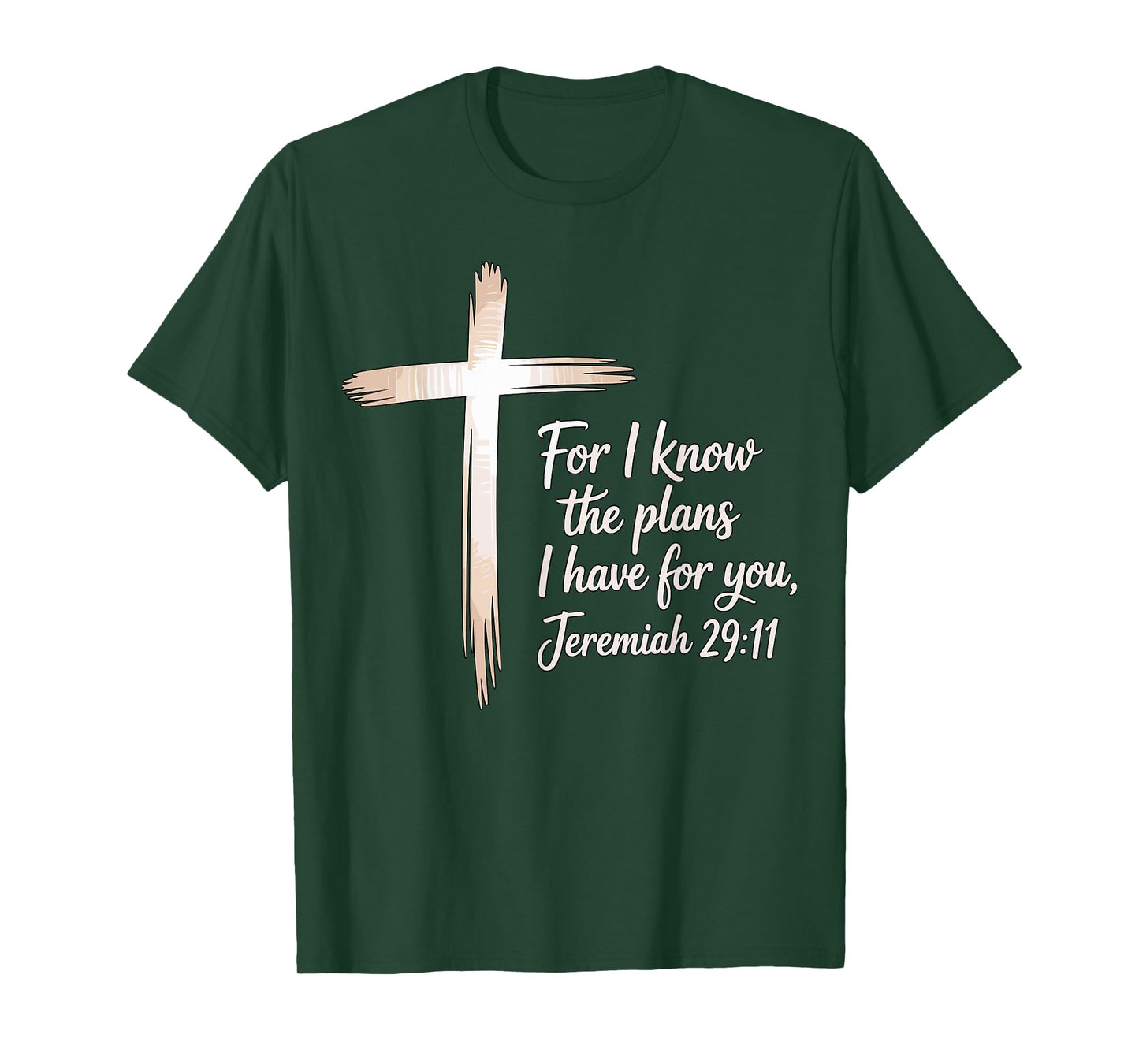 Jeremiah 29-11 Bible Verse Christian Cross Faith T-Shirt