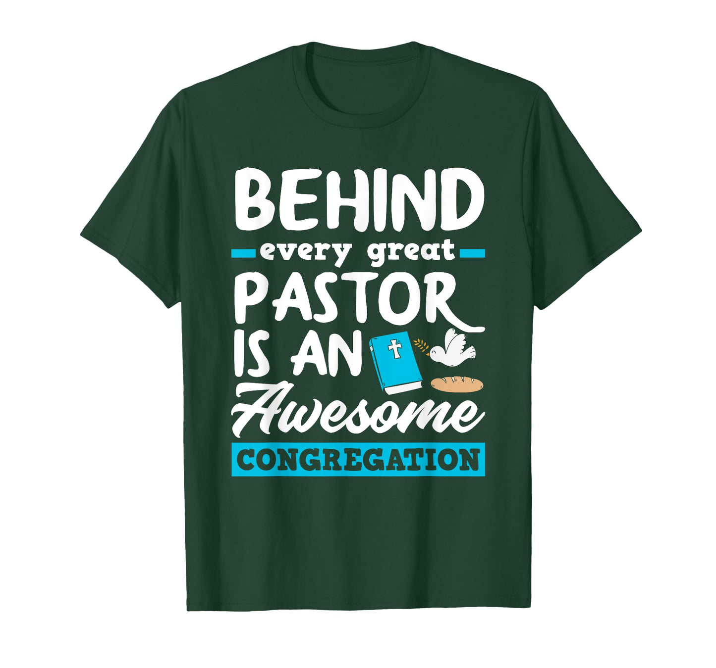 Behind Every Great Pastor Funny Minister Clergy Pastor T-Shirt