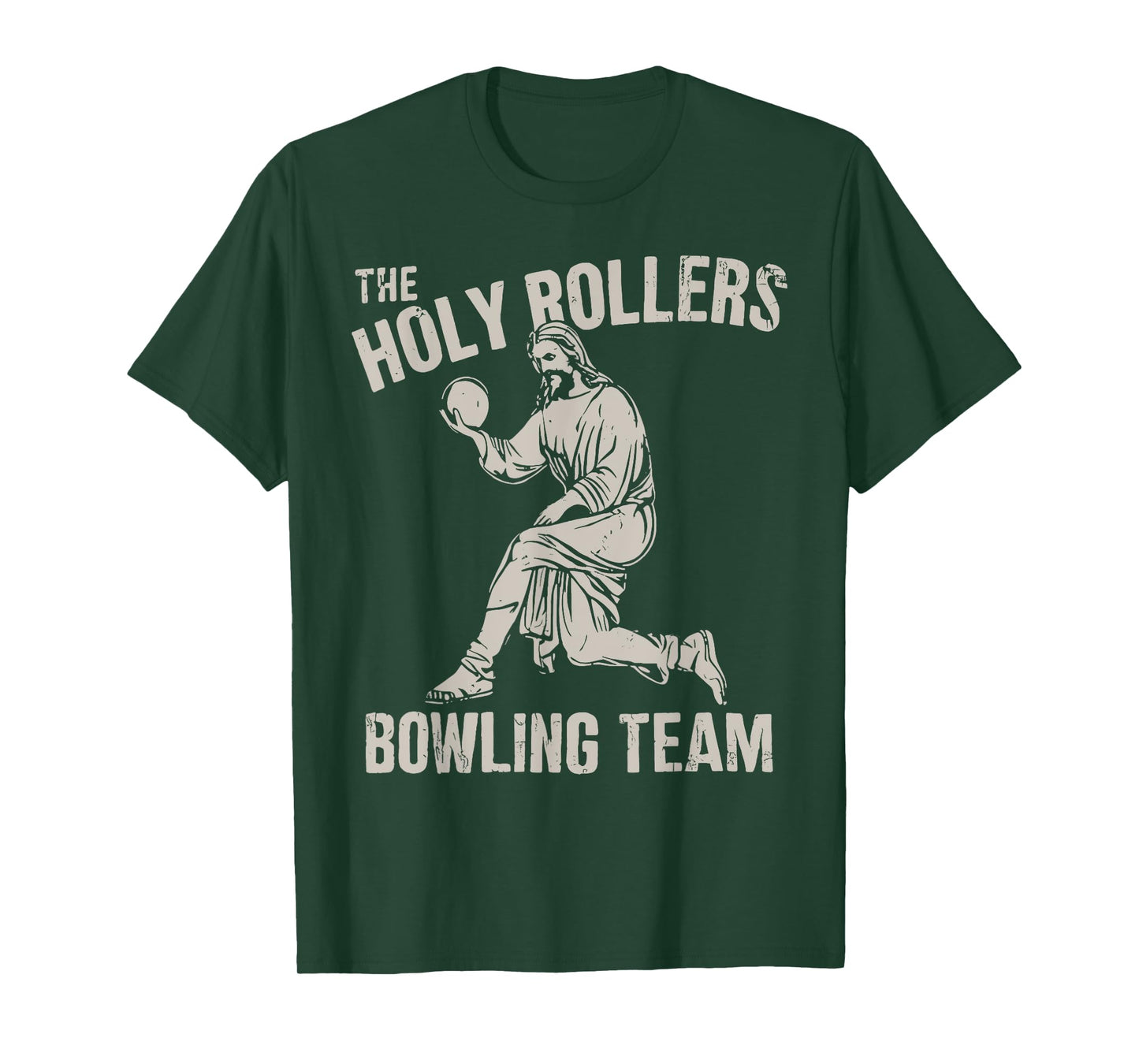 The Holy Rollers Bowling Team Jesus Bowler Christian Bowling T-Shirt