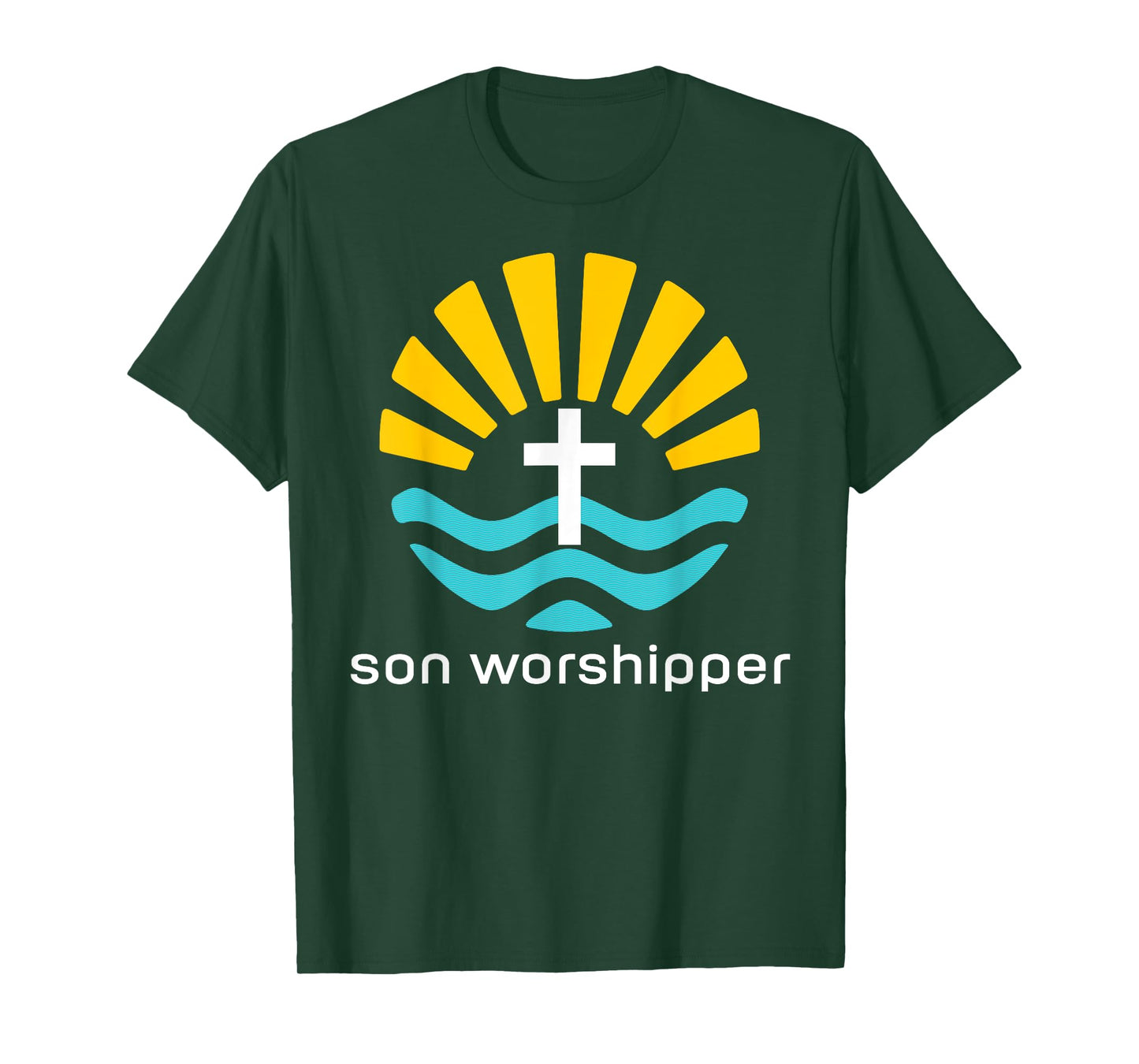 Son Worshipper Surfing Catholic Jesus Calling Beach Sun Fun T-Shirt for Men Women Kids