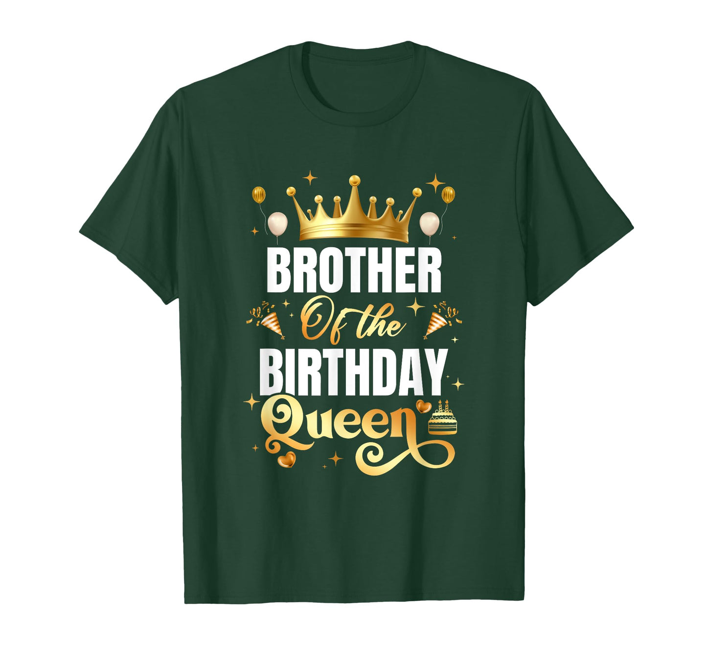 Brother Of The Birthday Queen Funny Matching Birthday Party T-Shirt