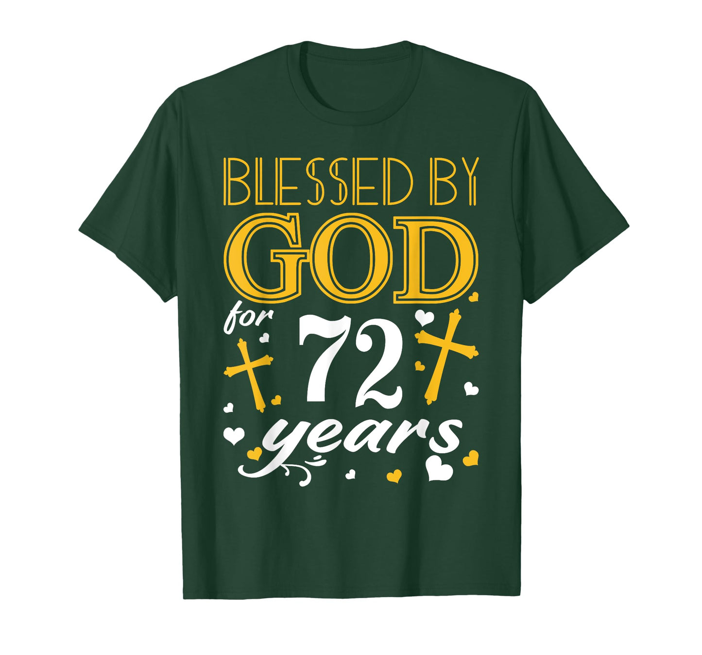 Vintage Blessed By God For 72 Years Happy 72nd Birthday T-Shirt