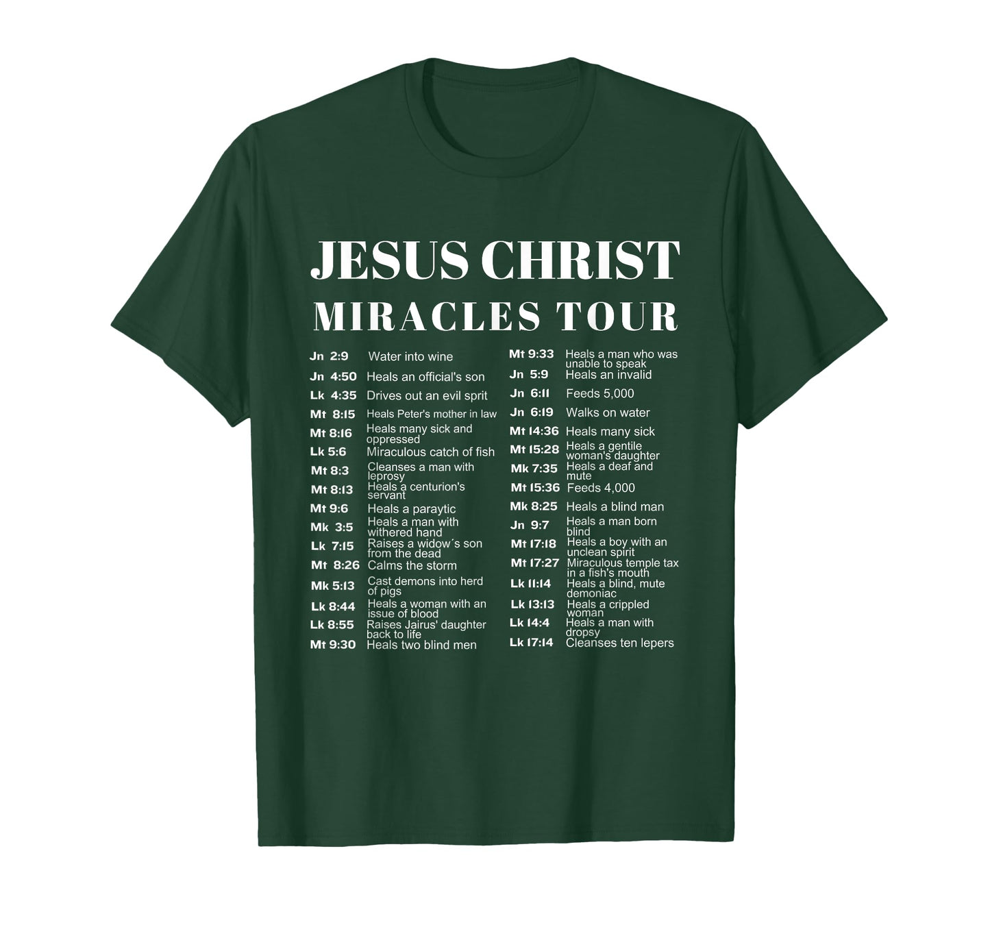 Jesus Christ Miracles Tour T-Shirt
