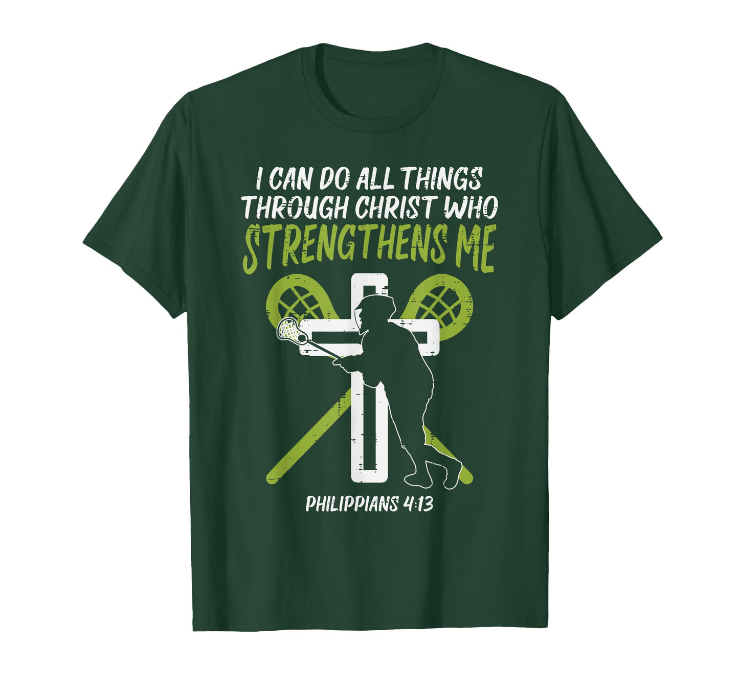 Can Do All Things Christ Lacrosse Religious Lax Christian T-Shirt