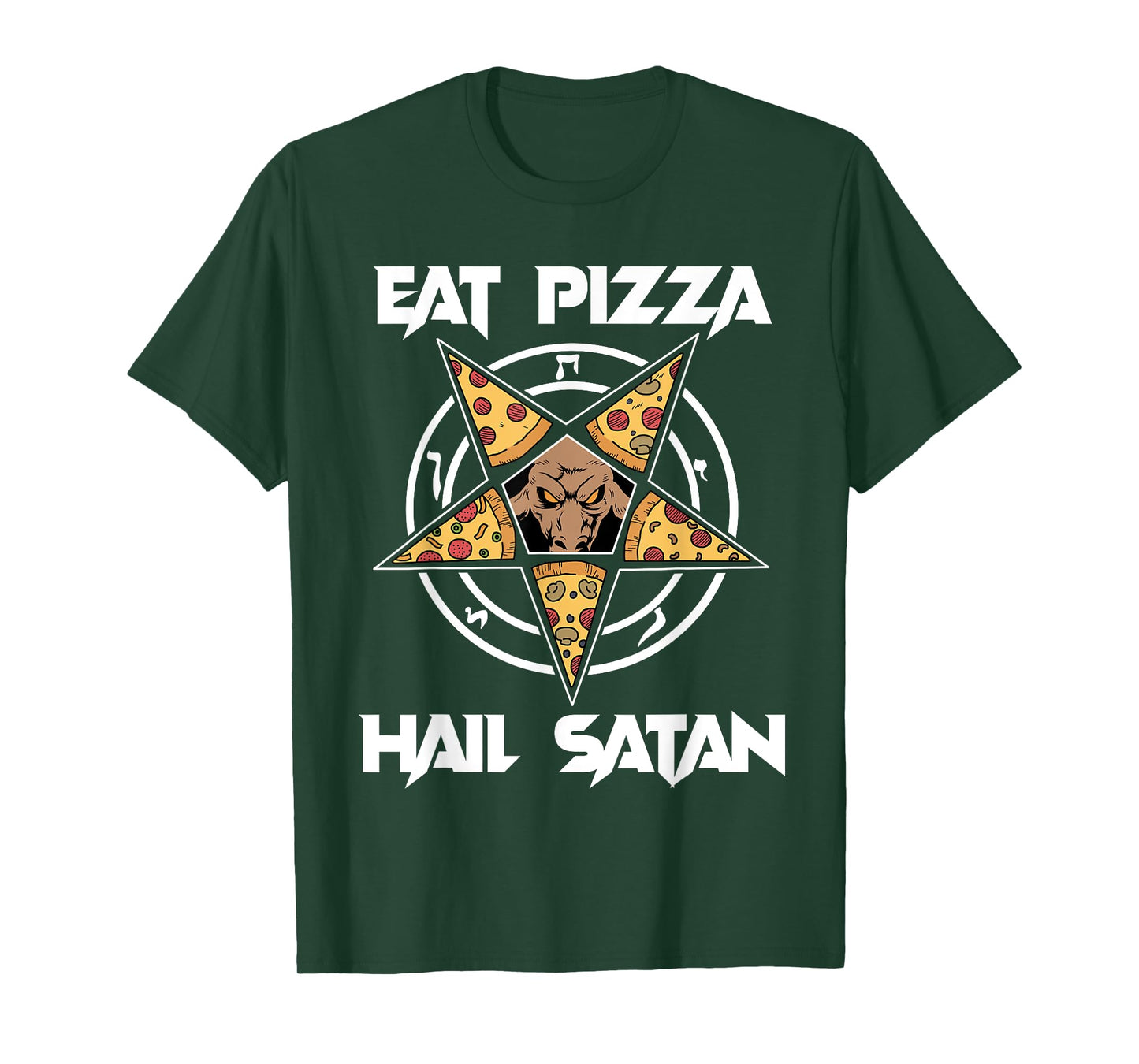Baphomet Shirt Women Pentagram Tshirt Eat Pizza Hail Satan T-Shirt