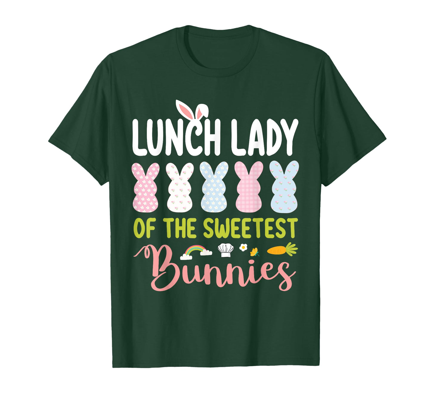 Lunch Lady Of The Sweetest Bunnies Easter Classroom School T-Shirt