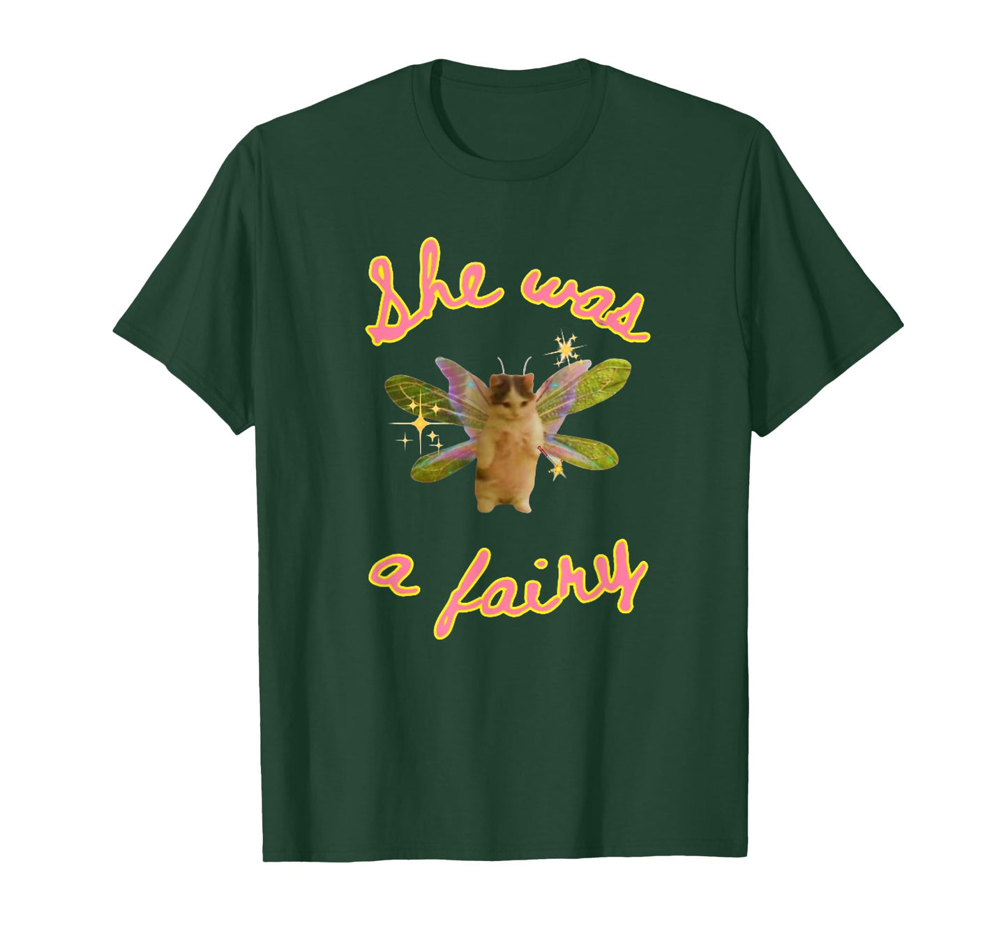 She Was A Fairy Meme, Funny Cat Meme, Cat Meme Gift Men Women Girls Kids T-Shirt