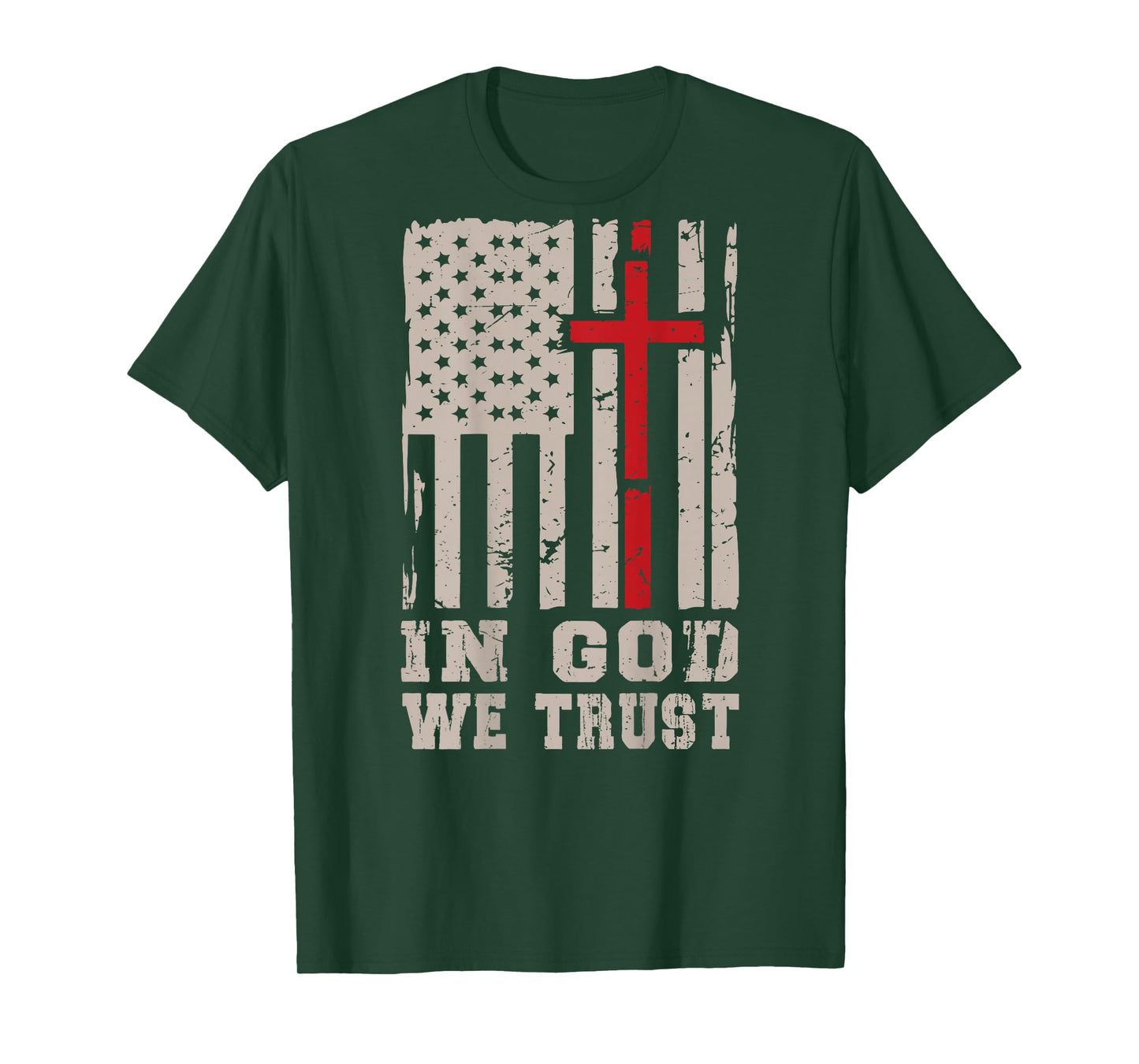 In God We Trust Patriotic Christian Faith Jesus Lord Believe T-Shirt
