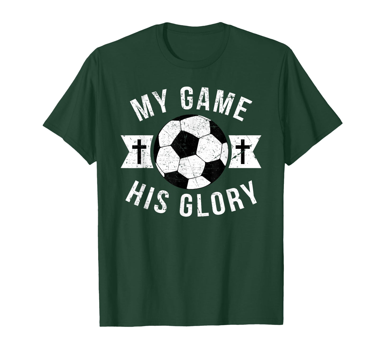 Christian Soccer Gifts Teen Boys Girls Sayings Phrases Cross T-Shirt