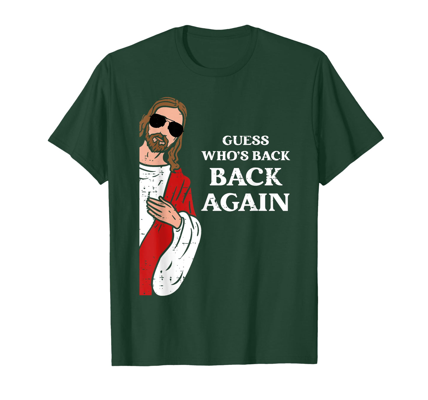 Guess Who's Back Back Again Easter Day Jesus Funny Christian T-Shirt