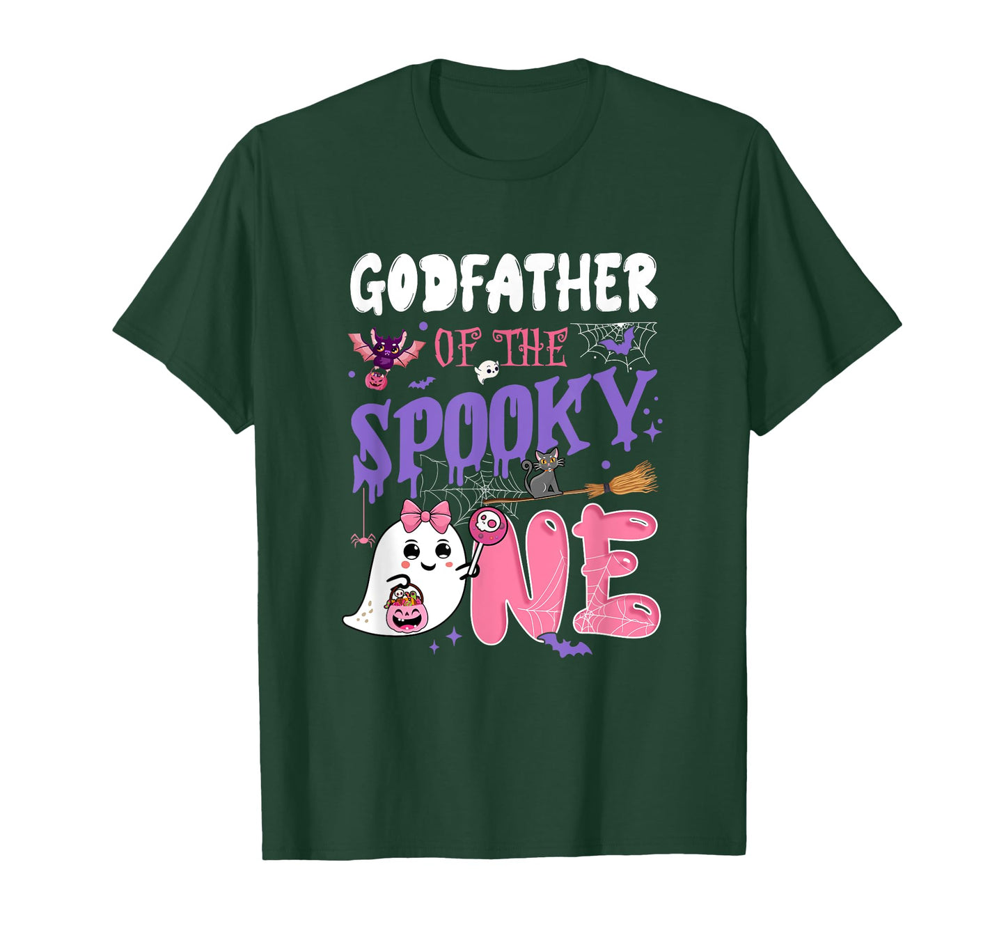 Godfather Of The Spooky One 1St Birthday Girl Halloween T-Shirt