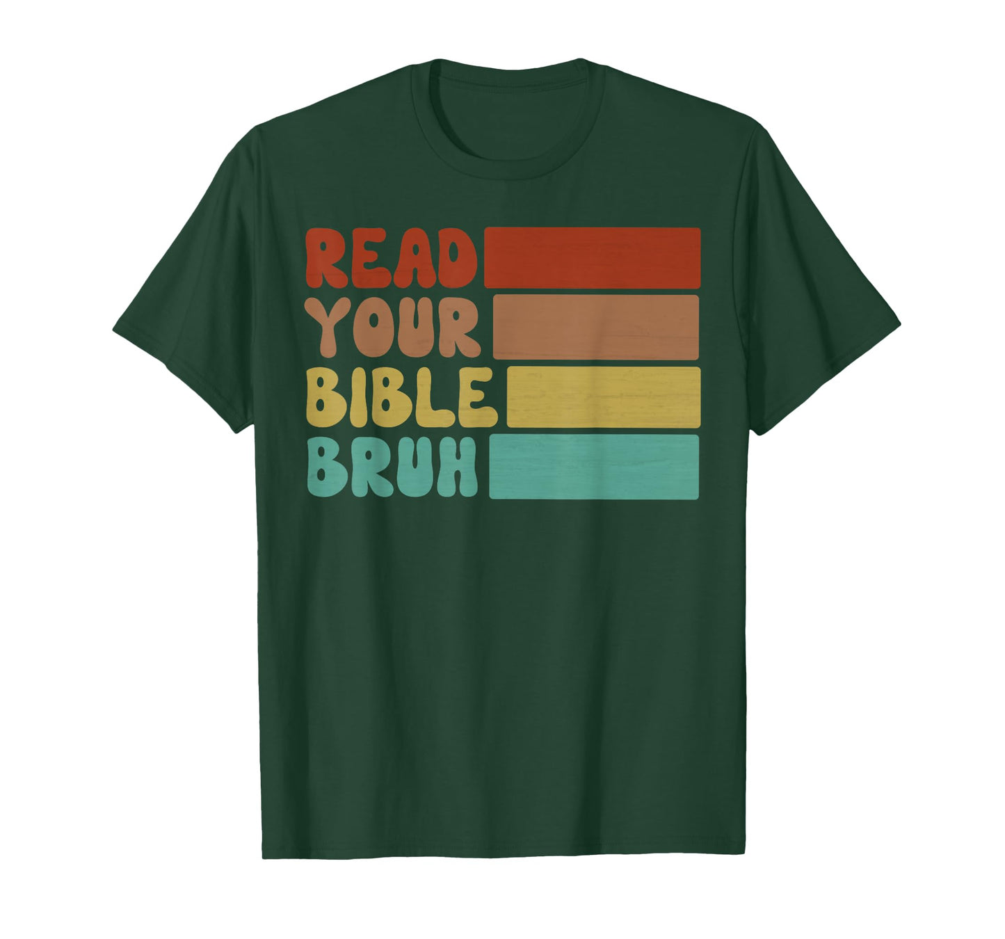Bruh Read Your Bible Retro Christian Church Camp Faith Based T-Shirt
