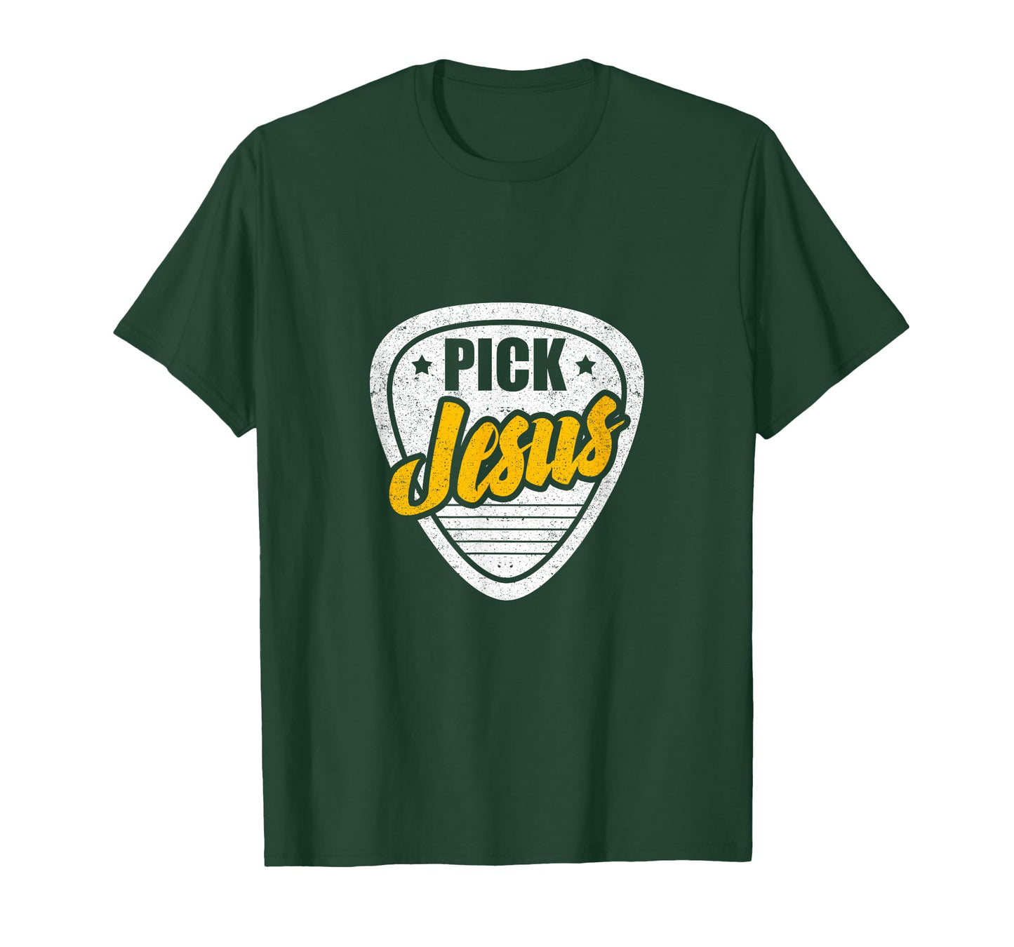 Pick Jesus Vintage Guitarists Musician Christian T-Shirt